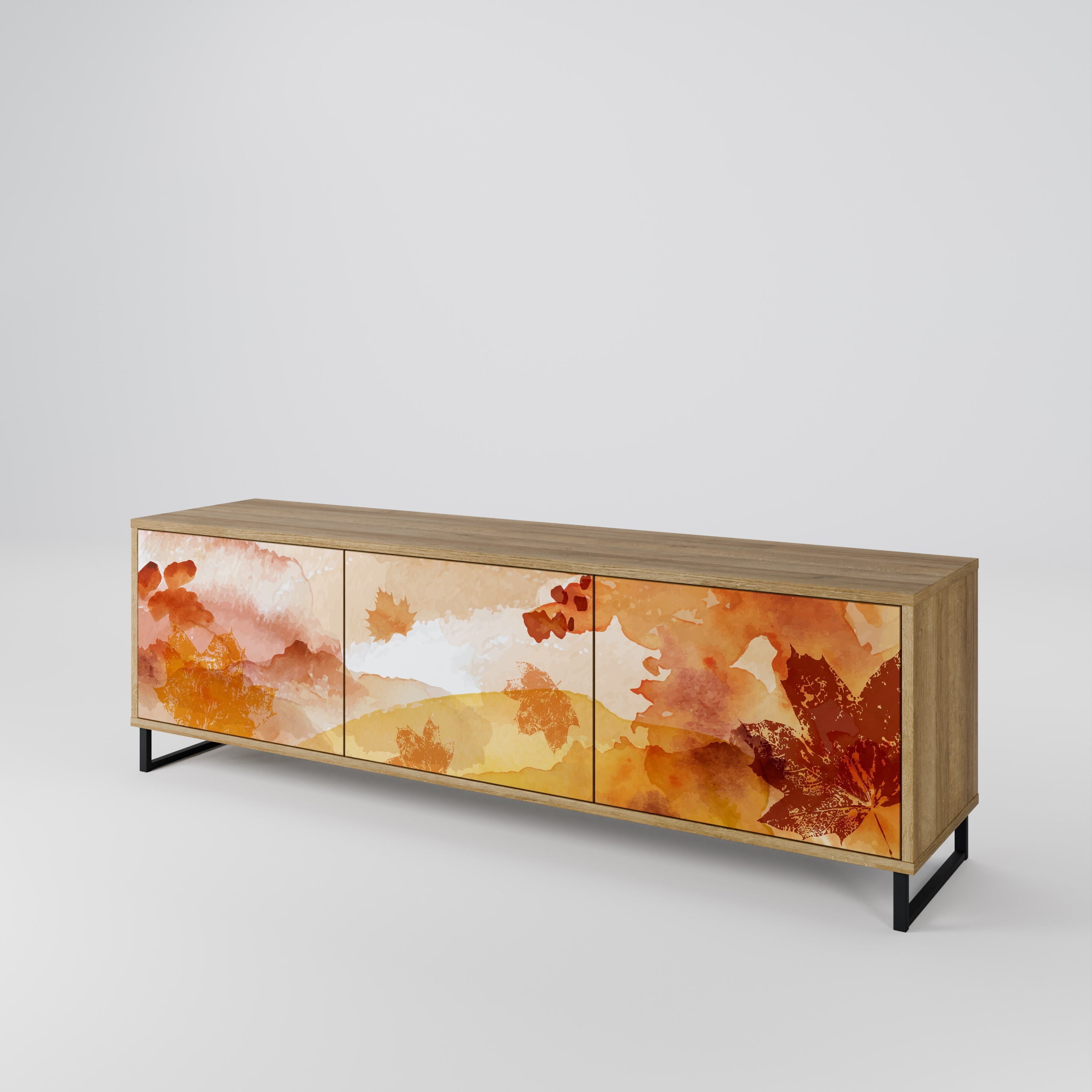 Meuble TV 3 portes effet chêne TRACES OF AUTUMN