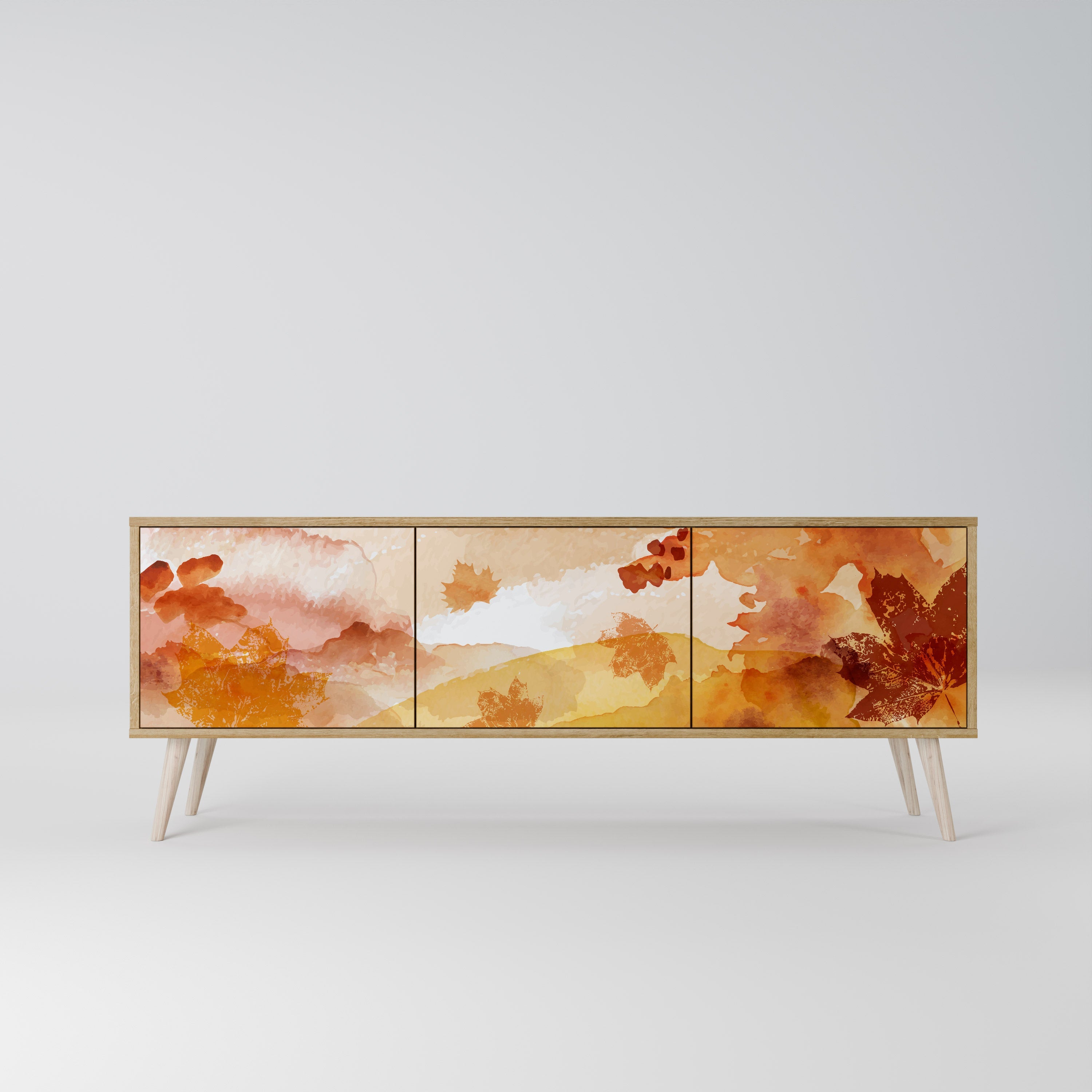 Meuble TV 3 portes effet chêne TRACES OF AUTUMN