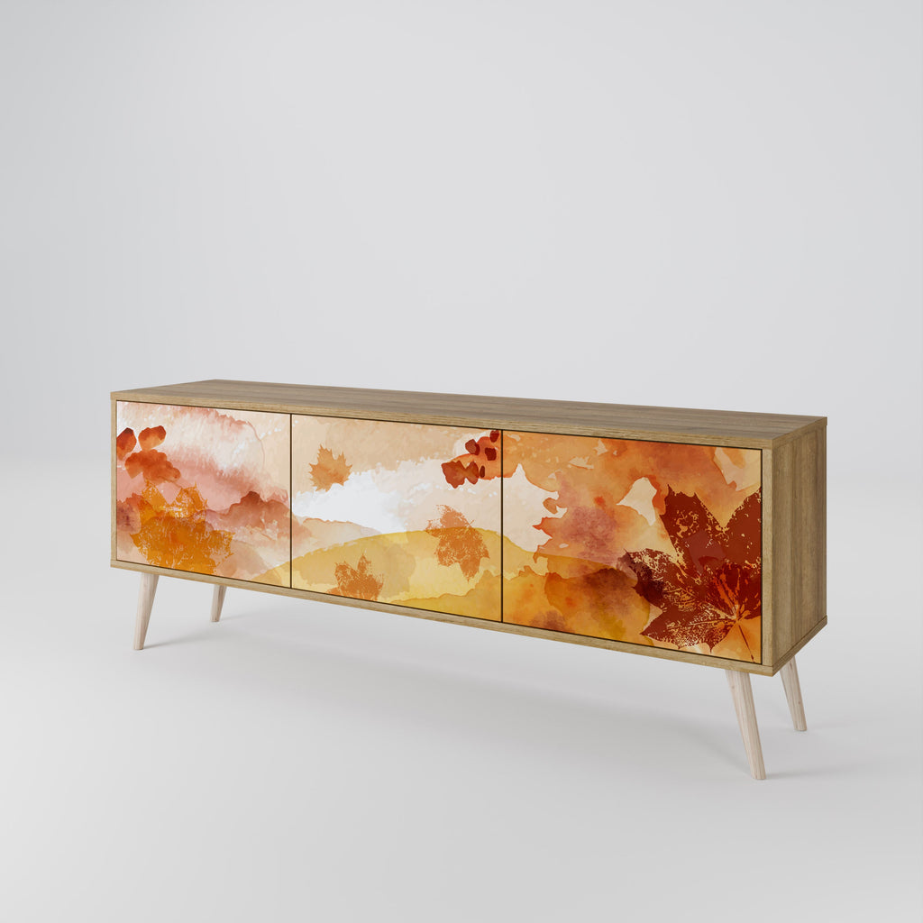 Meuble TV 3 portes effet chêne TRACES OF AUTUMN