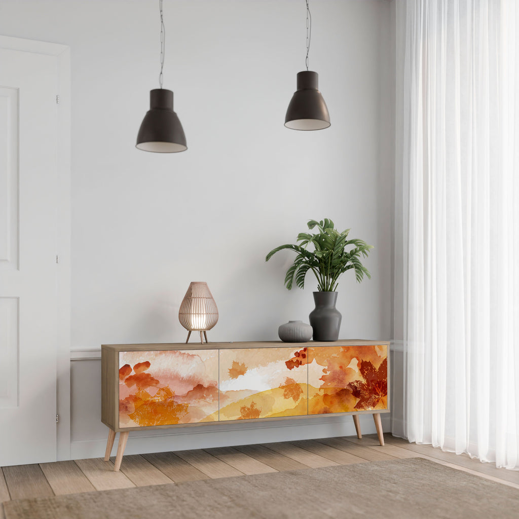 Meuble TV 3 portes effet chêne TRACES OF AUTUMN