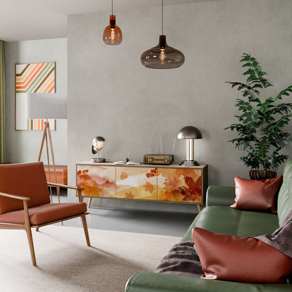 Meuble TV 3 portes effet chêne TRACES OF AUTUMN