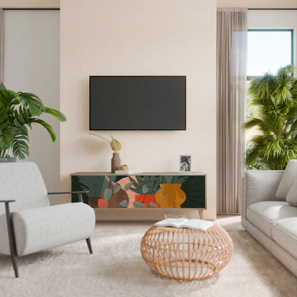 TROPICAL COMPOSITION 3-Door TV Cabinet