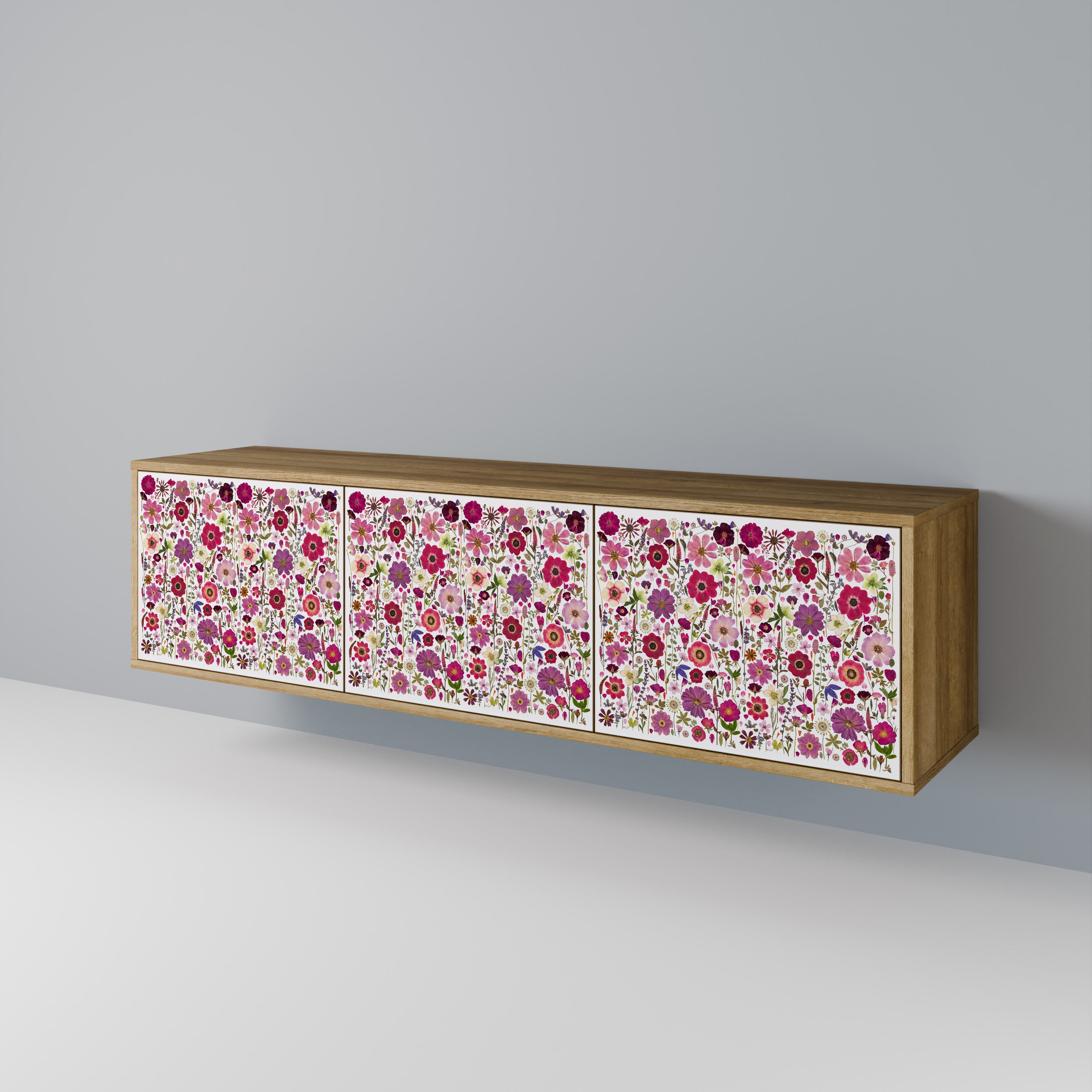PETAL GARDEN 3-Door TV Cabinet