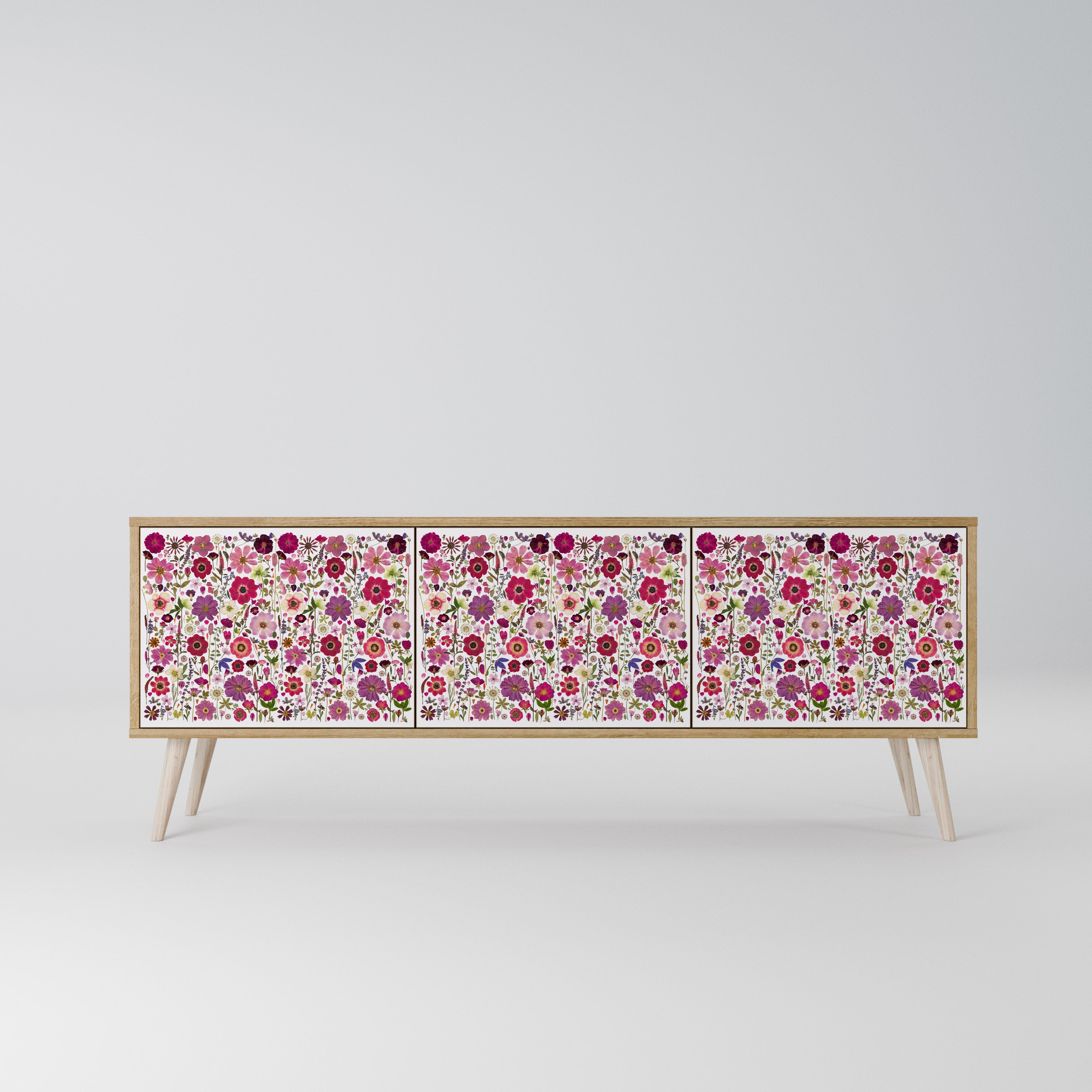 PETAL GARDEN 3-Door TV Cabinet