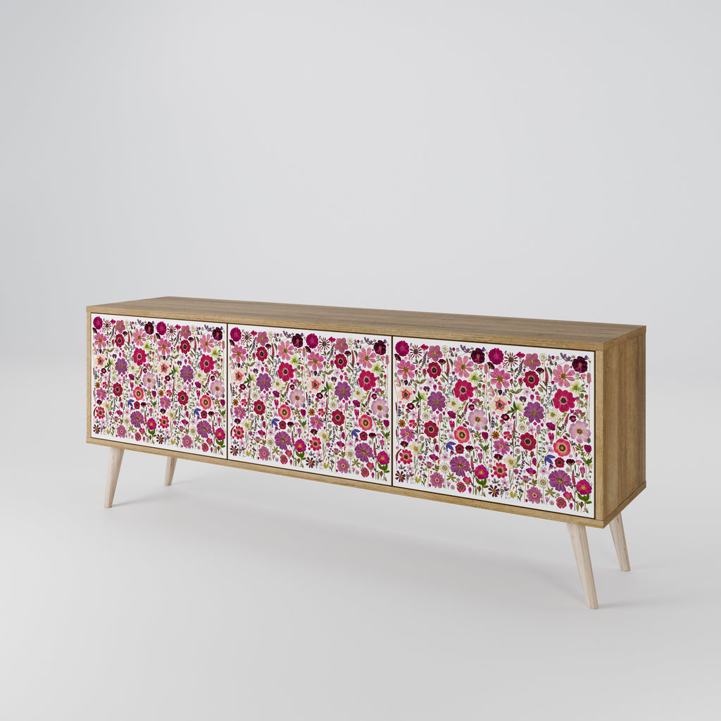 PETAL GARDEN 3-Door TV Cabinet