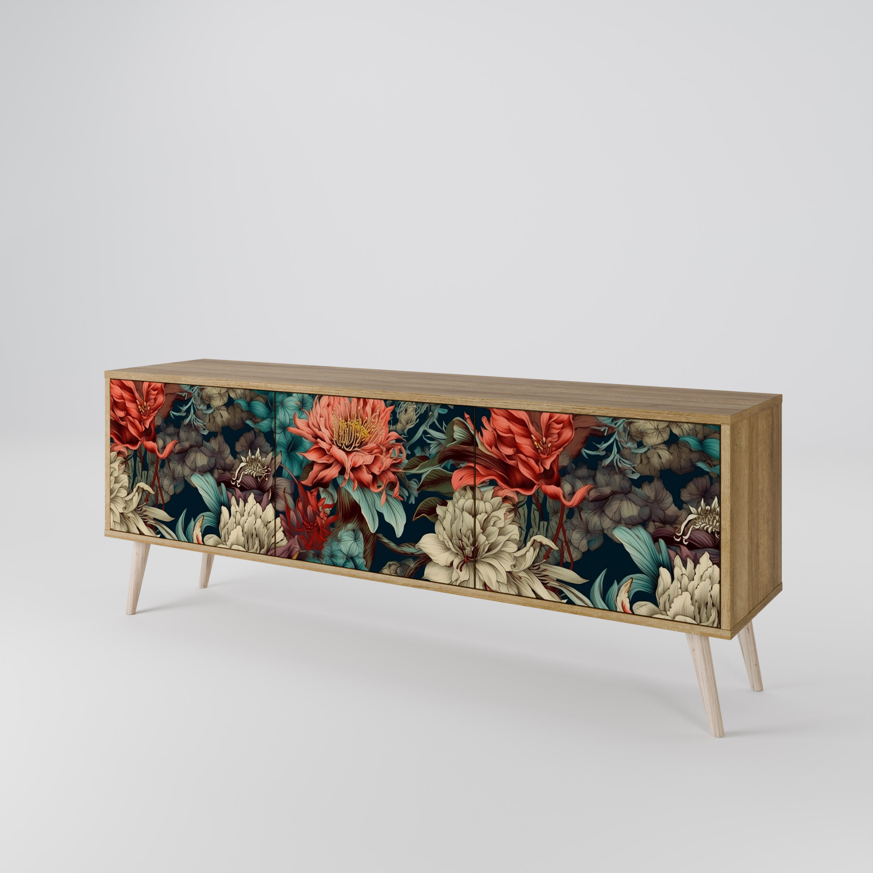 SPROUTING GRACE 3-Door TV Cabinet