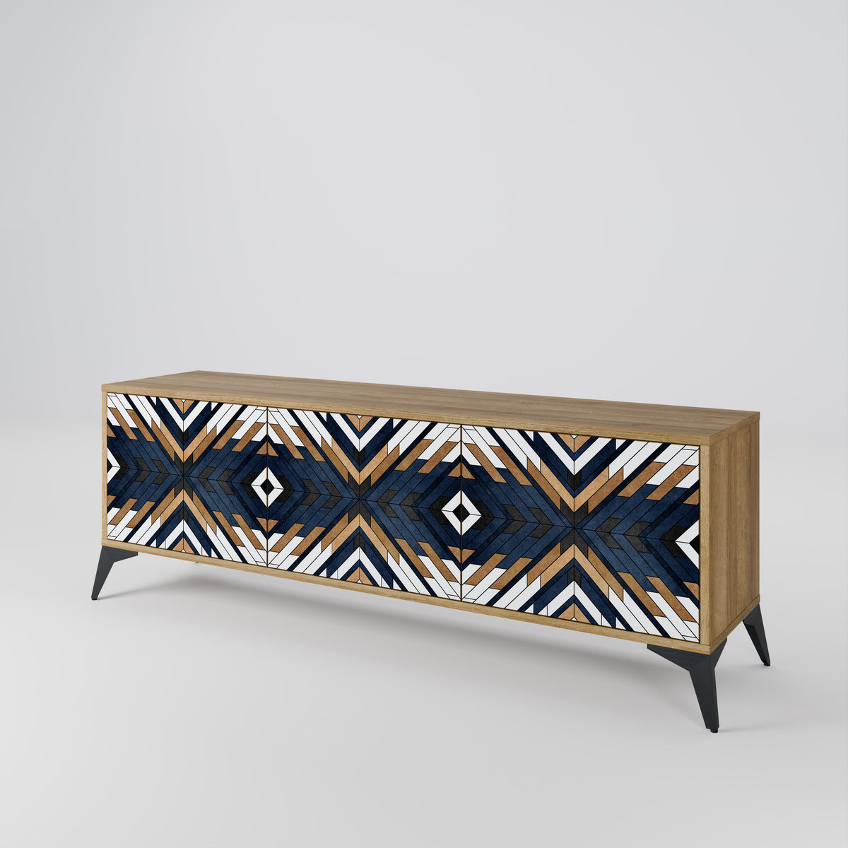 ARTFUL GEOMETRY 3-Door TV Cabinet