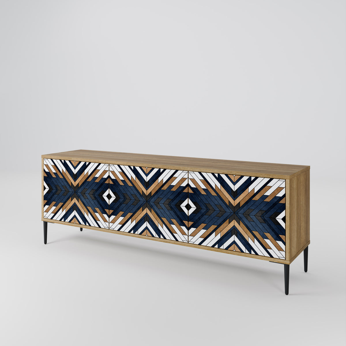 ARTFUL GEOMETRY 3-Door TV Cabinet