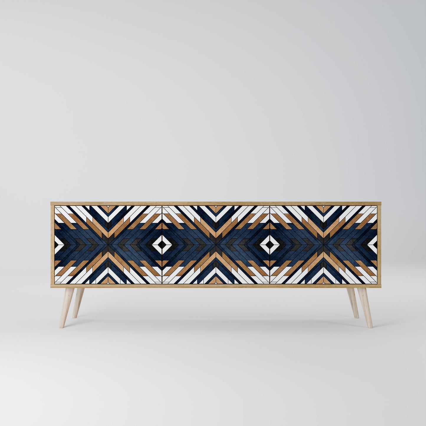 ARTFUL GEOMETRY 3-Door TV Cabinet