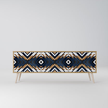 ARTFUL GEOMETRY 3-Door TV Cabinet