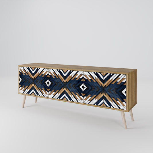 ARTFUL GEOMETRY 3-Door TV Cabinet