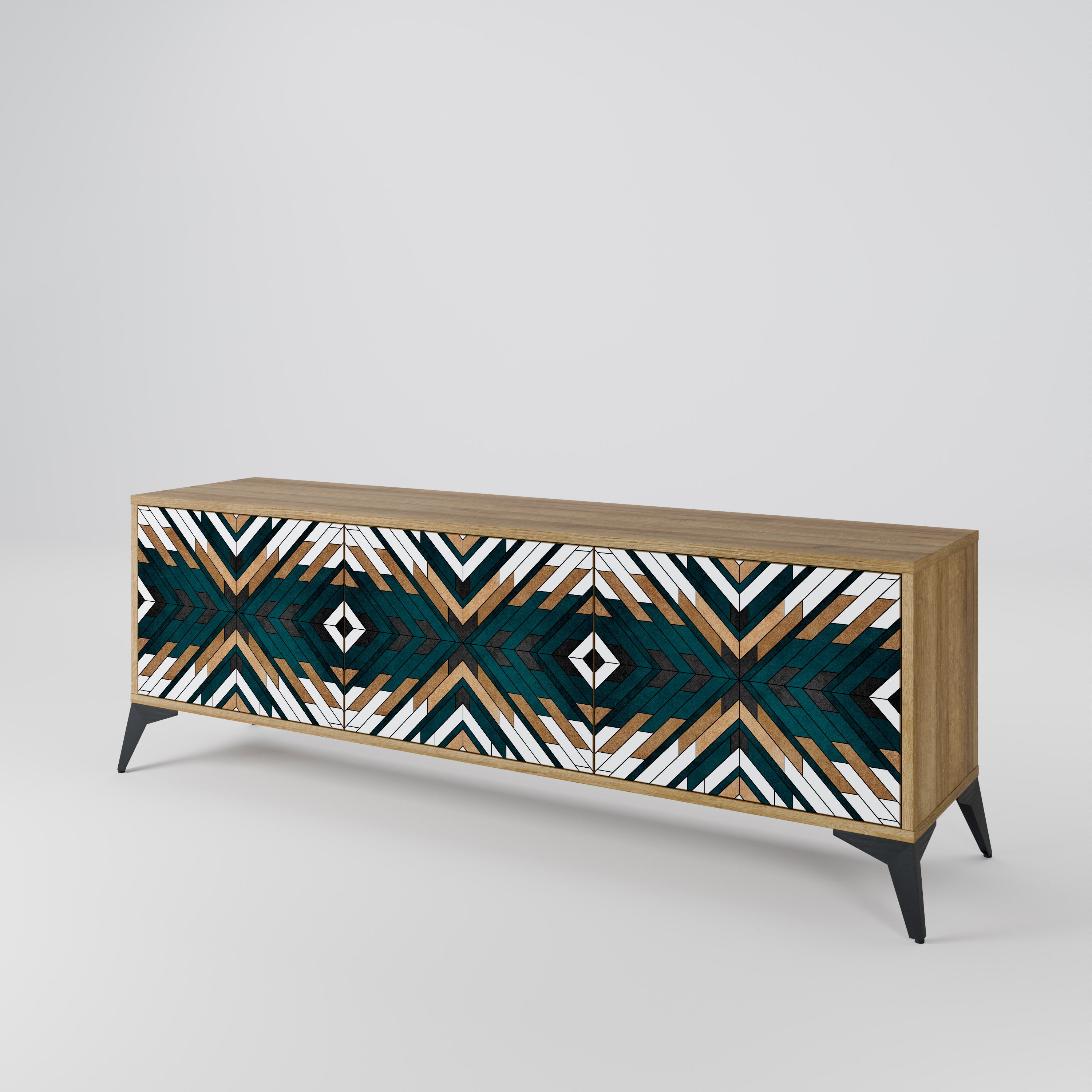 ARTISTIC GEOMETRY 3-Door TV Cabinet