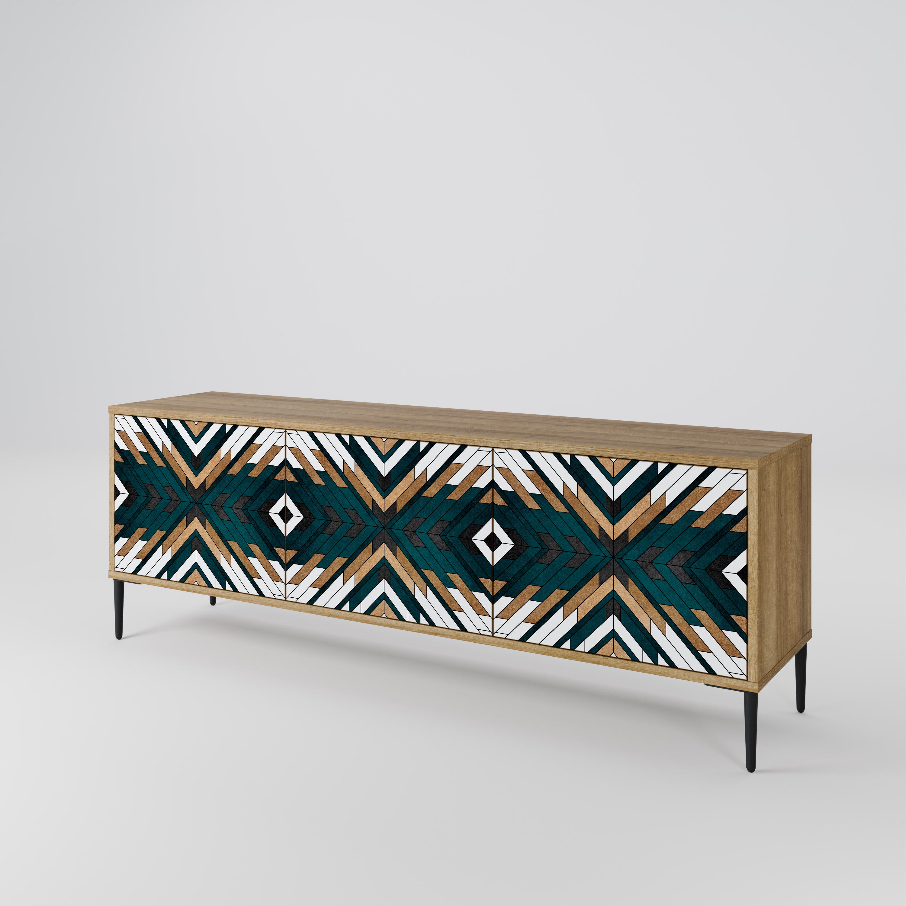 ARTISTIC GEOMETRY 3-Door TV Cabinet