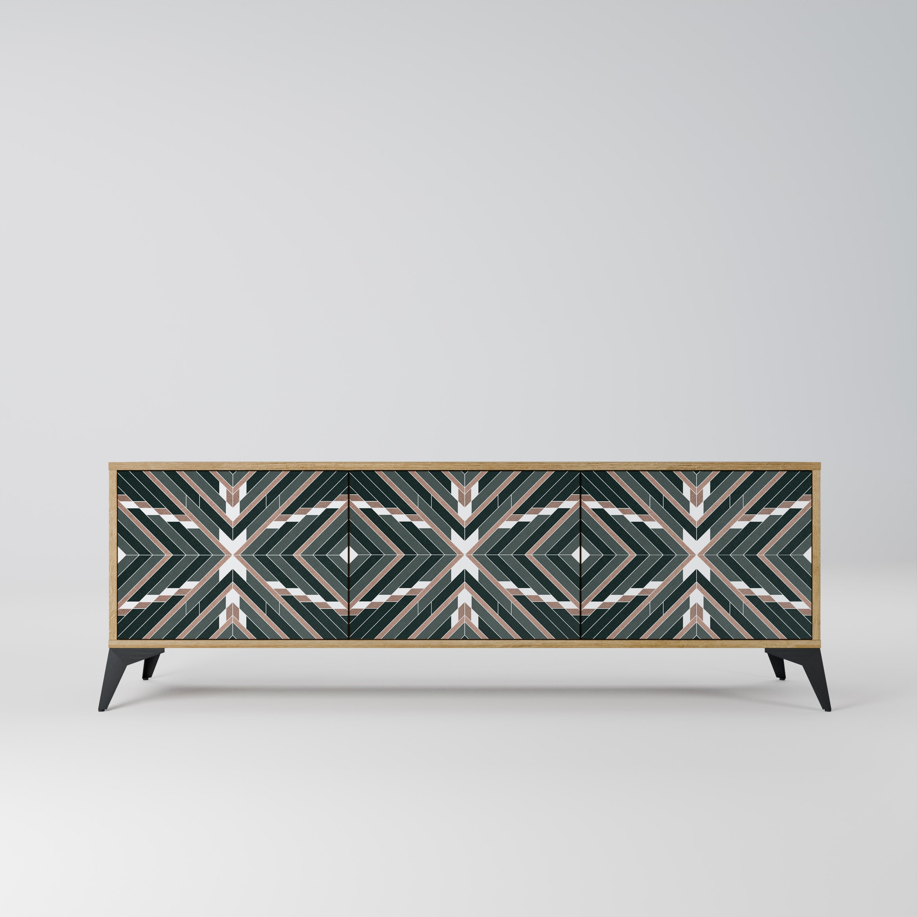 Meuble TV 3 portes DIMENSION DELIGHTS effet chêne