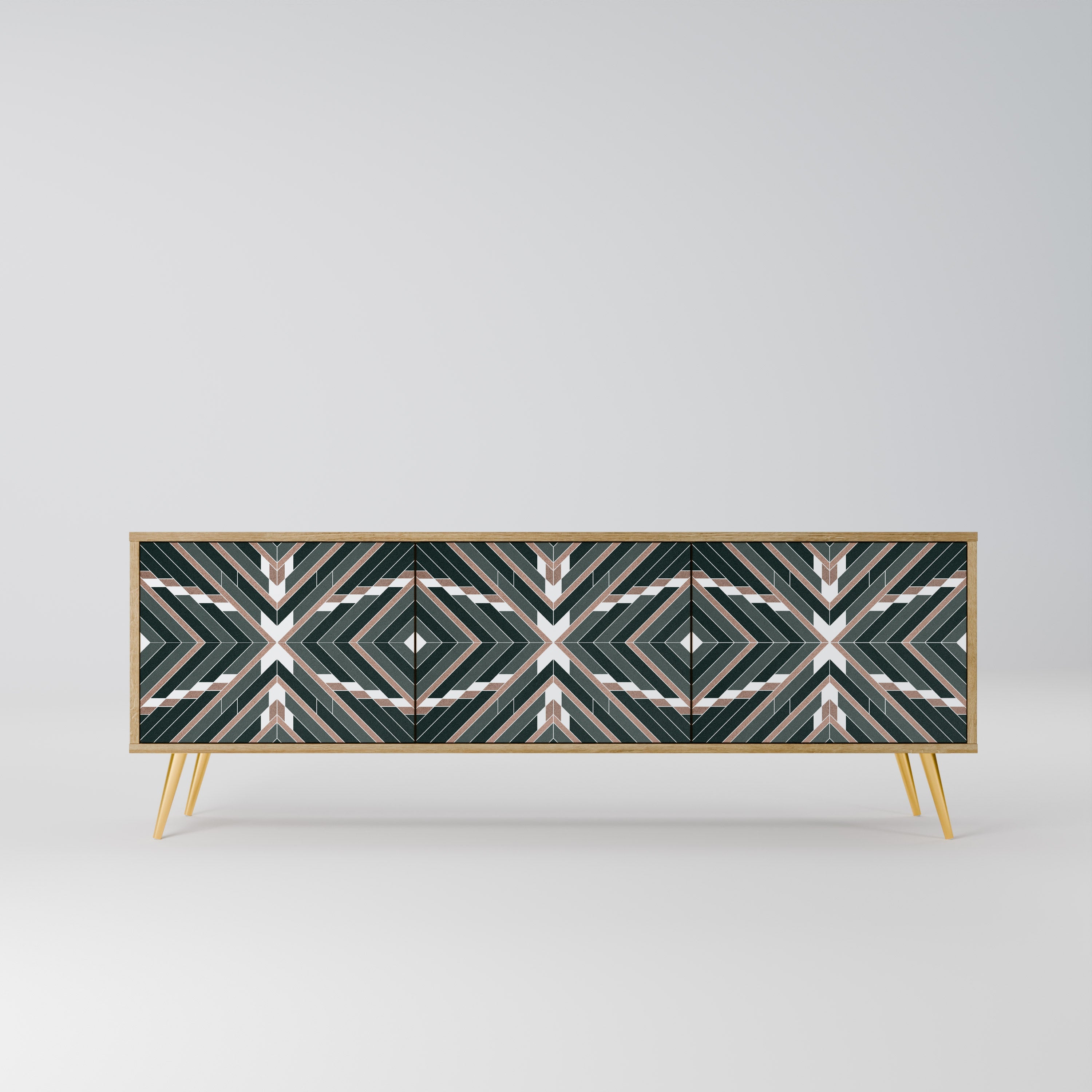 Meuble TV 3 portes DIMENSION DELIGHTS effet chêne