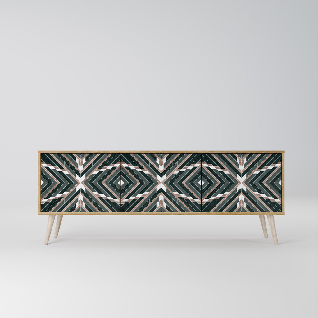 Meuble TV 3 portes DIMENSION DELIGHTS effet chêne