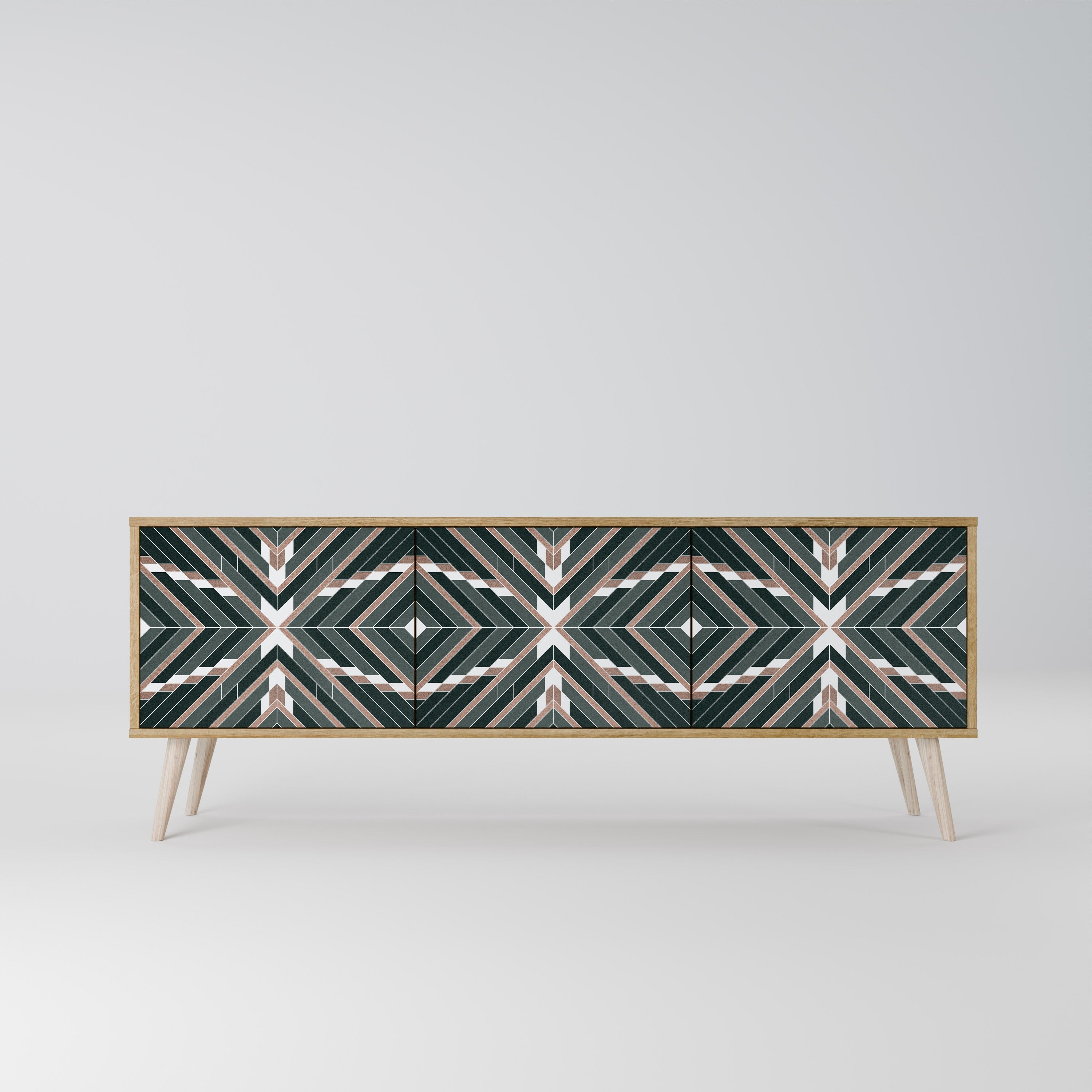 Meuble TV 3 portes DIMENSION DELIGHTS effet chêne