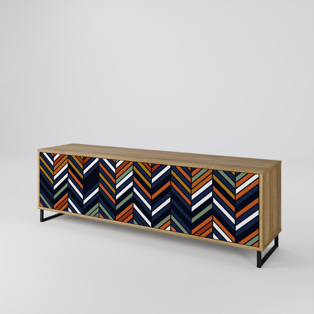 VIBRANT PATCHWORK 3-Door TV Cabinet