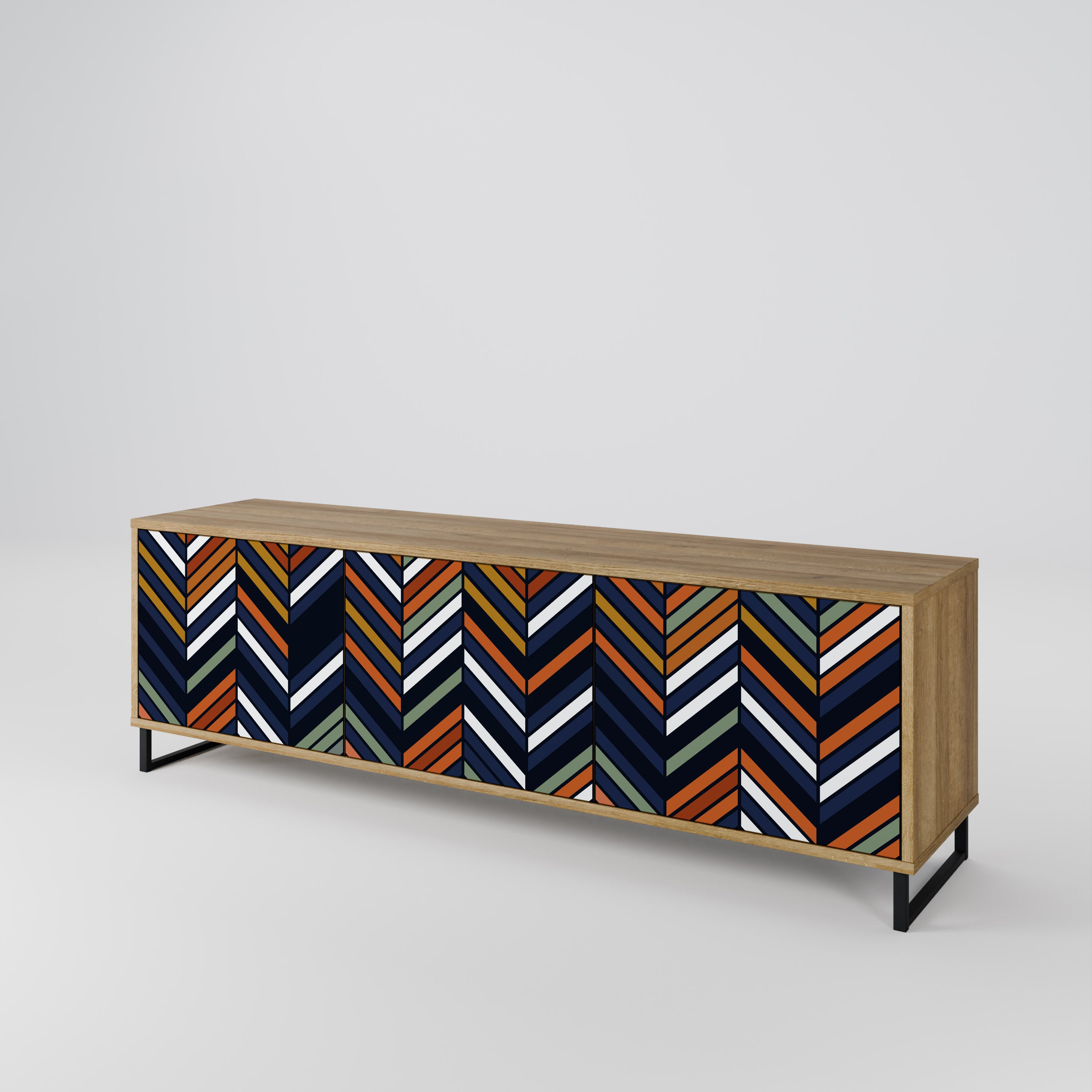 VIBRANT PATCHWORK 3-Door TV Cabinet