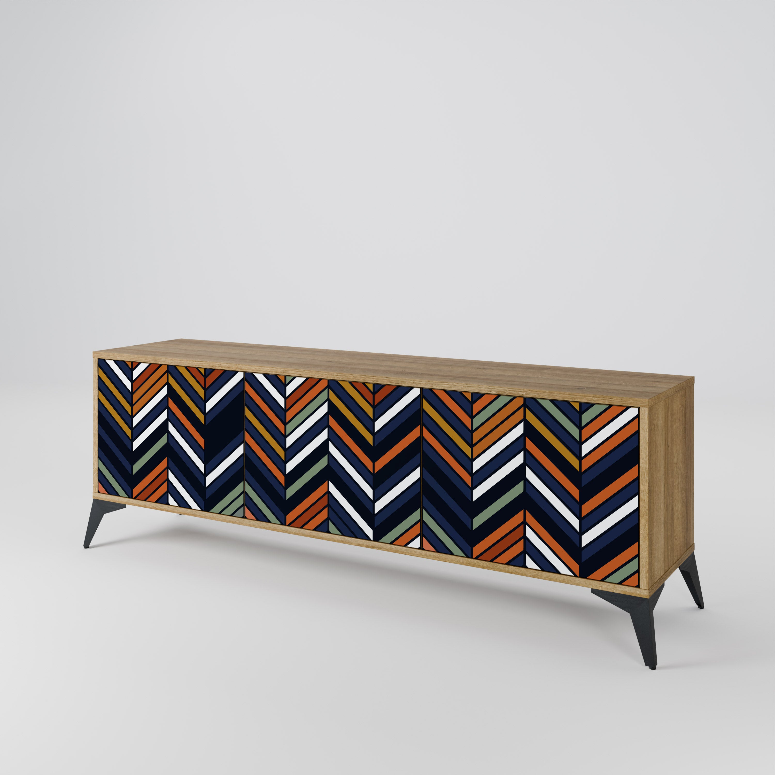 VIBRANT PATCHWORK 3-Door TV Cabinet