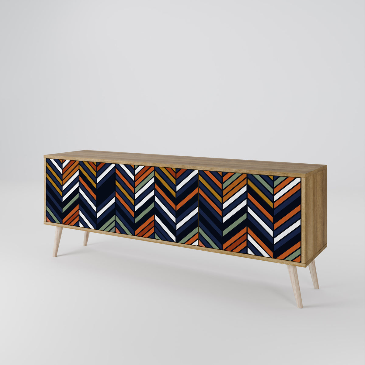 VIBRANT PATCHWORK 3-Door TV Cabinet