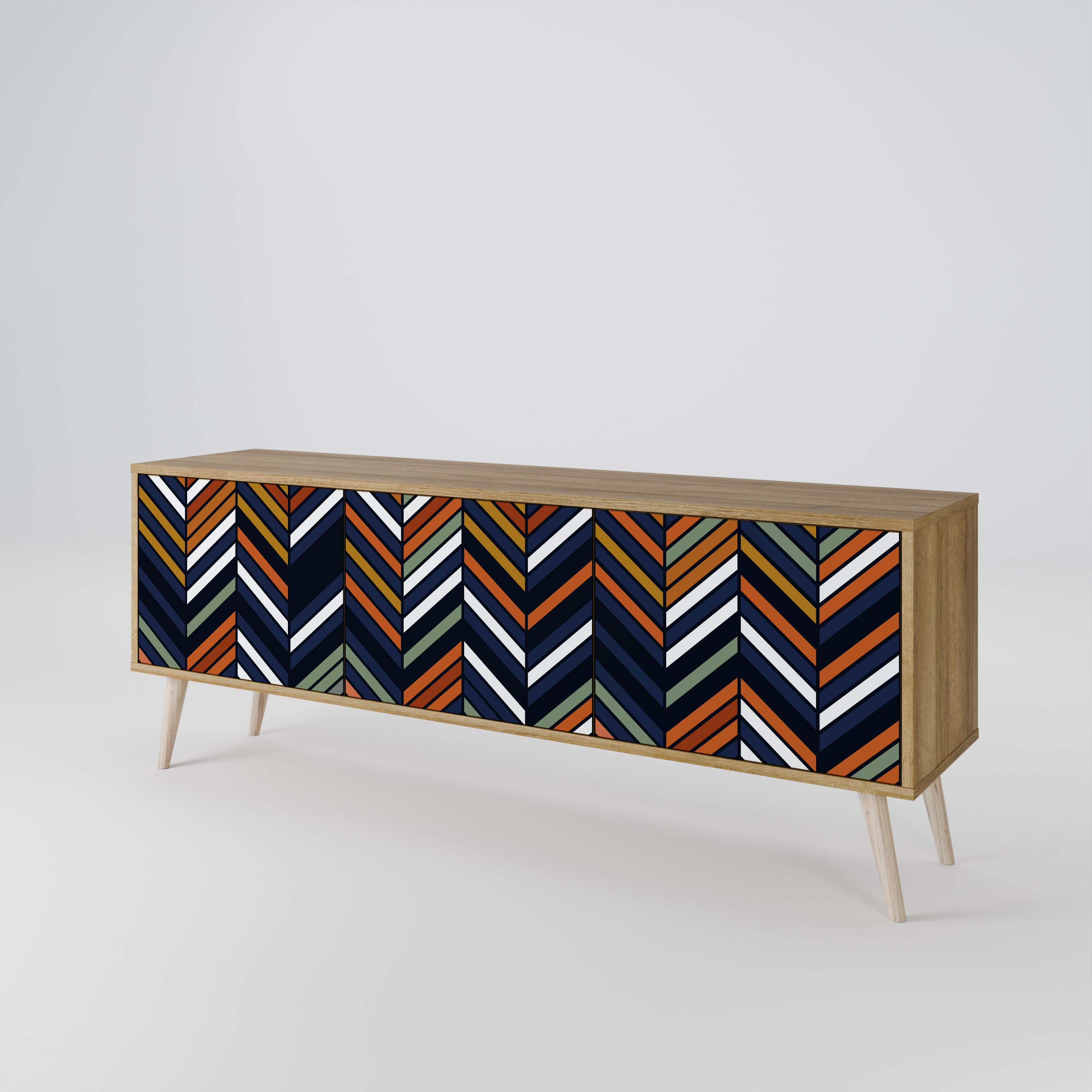 VIBRANT PATCHWORK 3-Door TV Cabinet