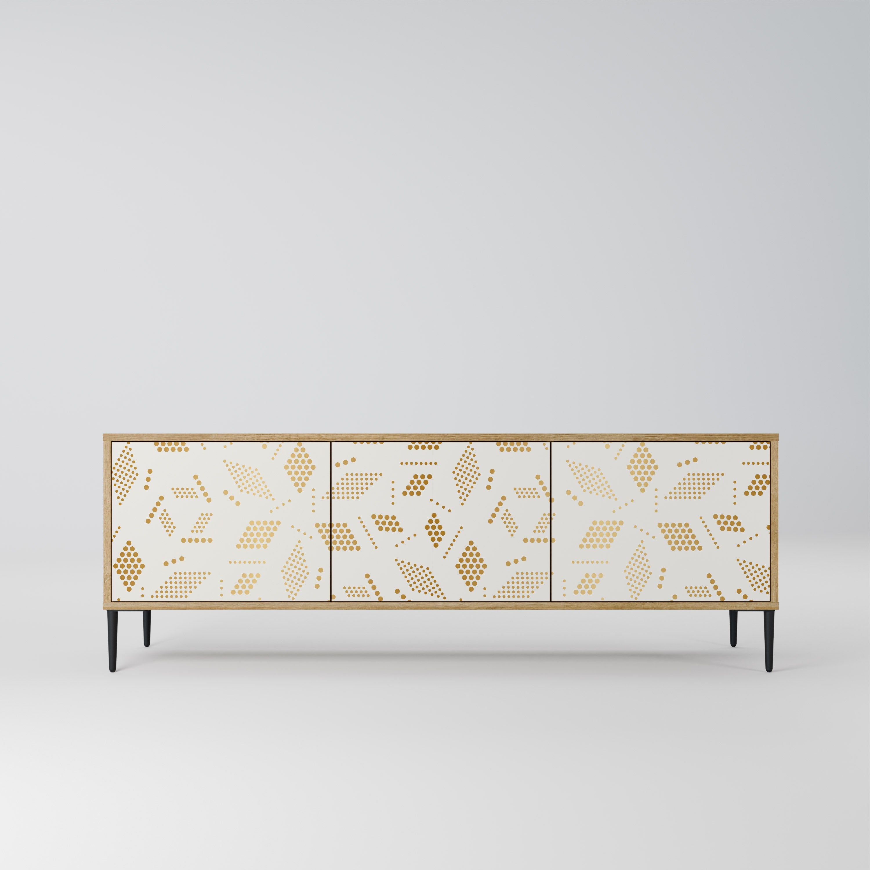 Meuble TV 3 portes SPOTTED DAZE effet chêne