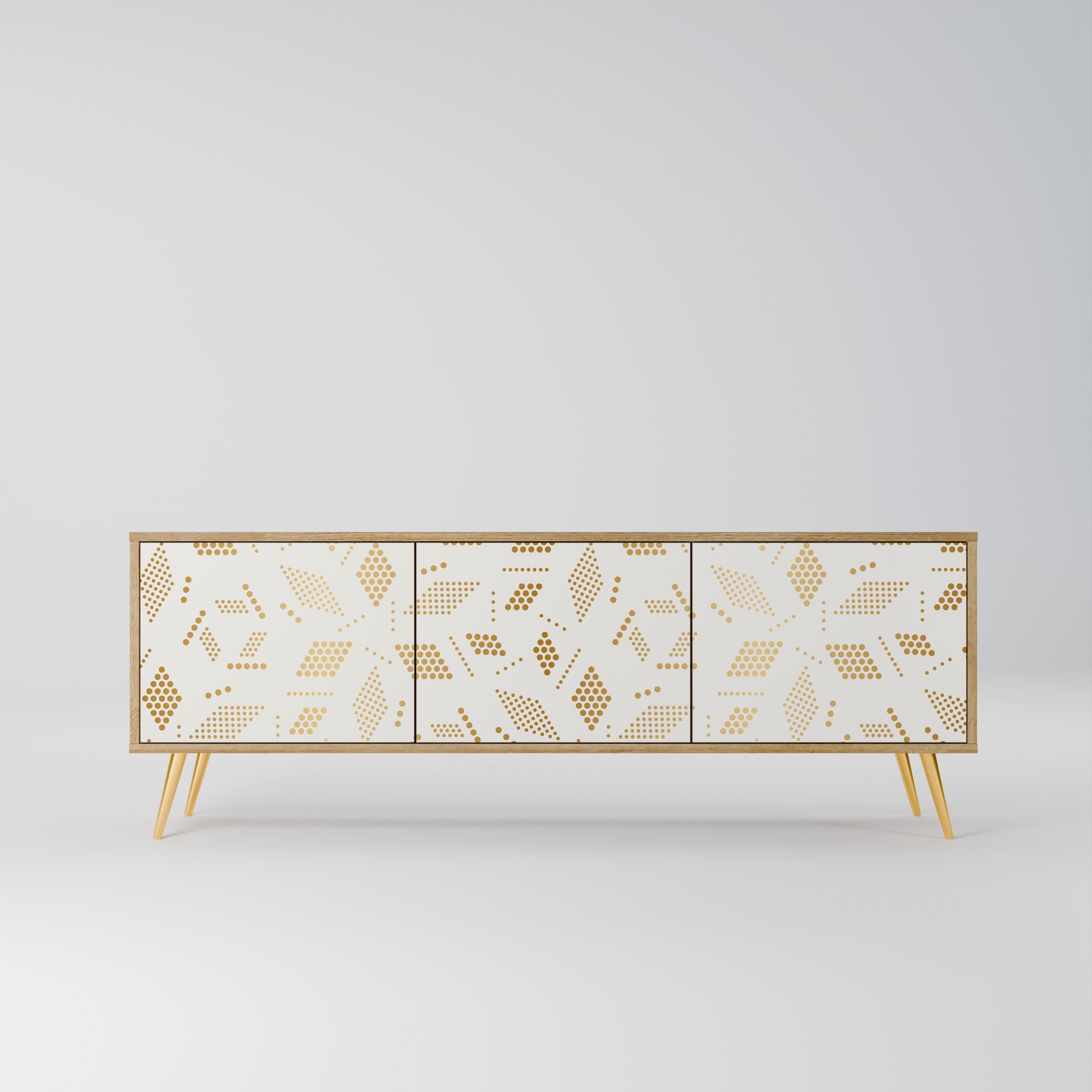 Meuble TV 3 portes SPOTTED DAZE effet chêne