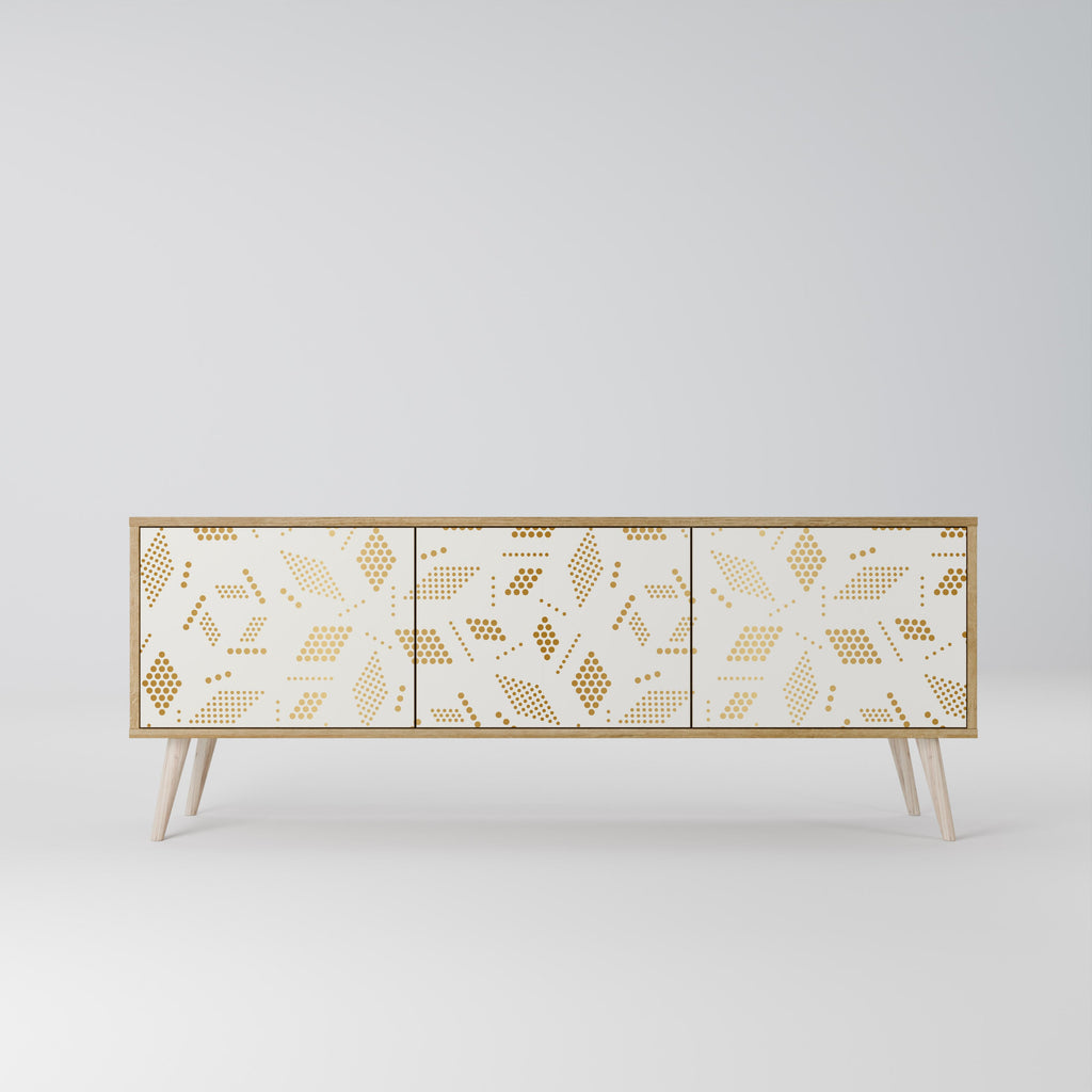 Meuble TV 3 portes SPOTTED DAZE effet chêne