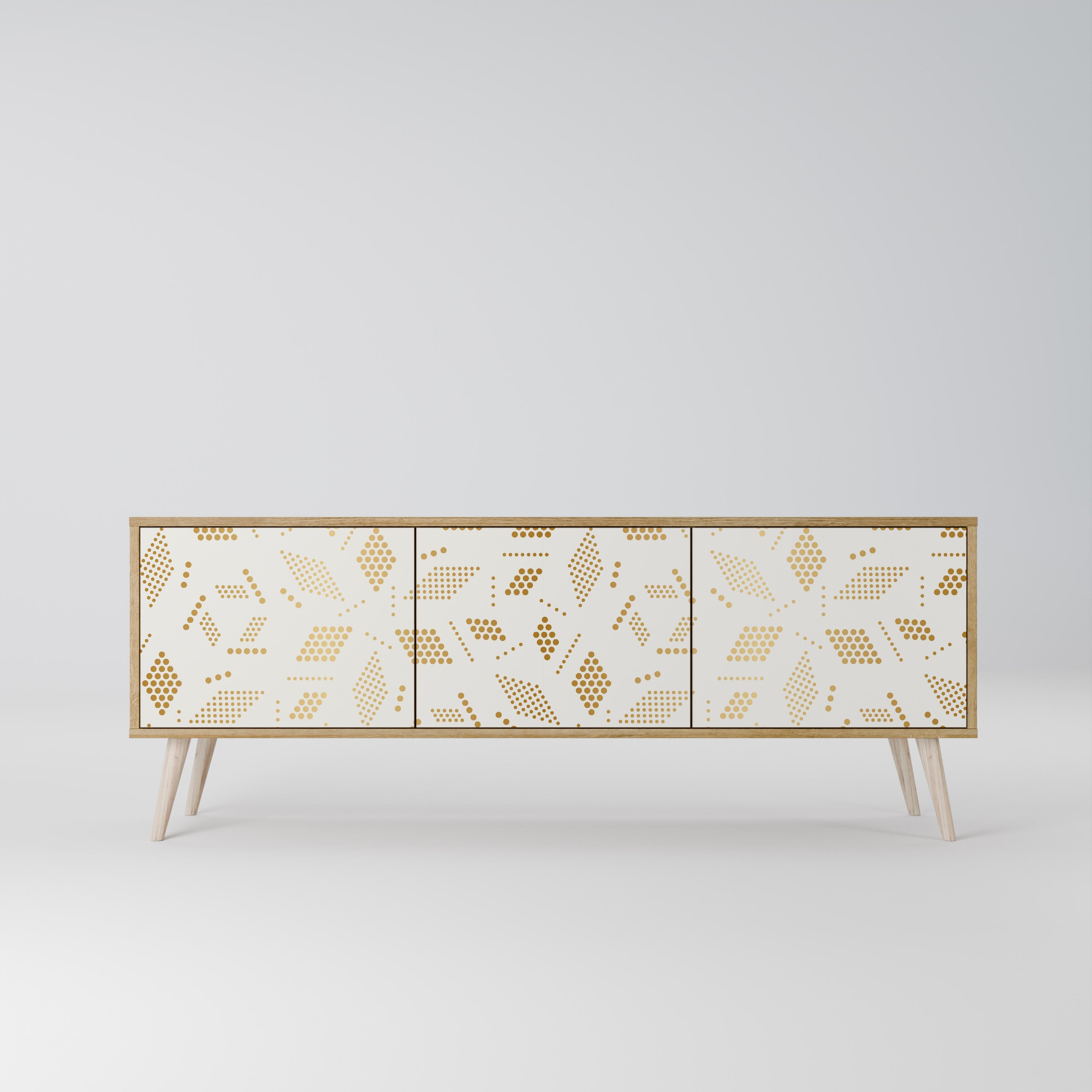 Meuble TV 3 portes SPOTTED DAZE effet chêne