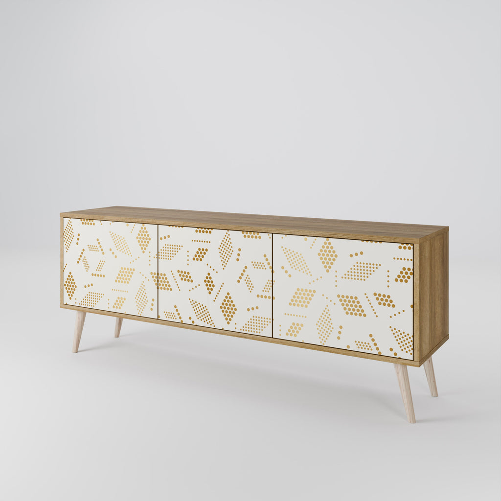 Meuble TV 3 portes SPOTTED DAZE effet chêne