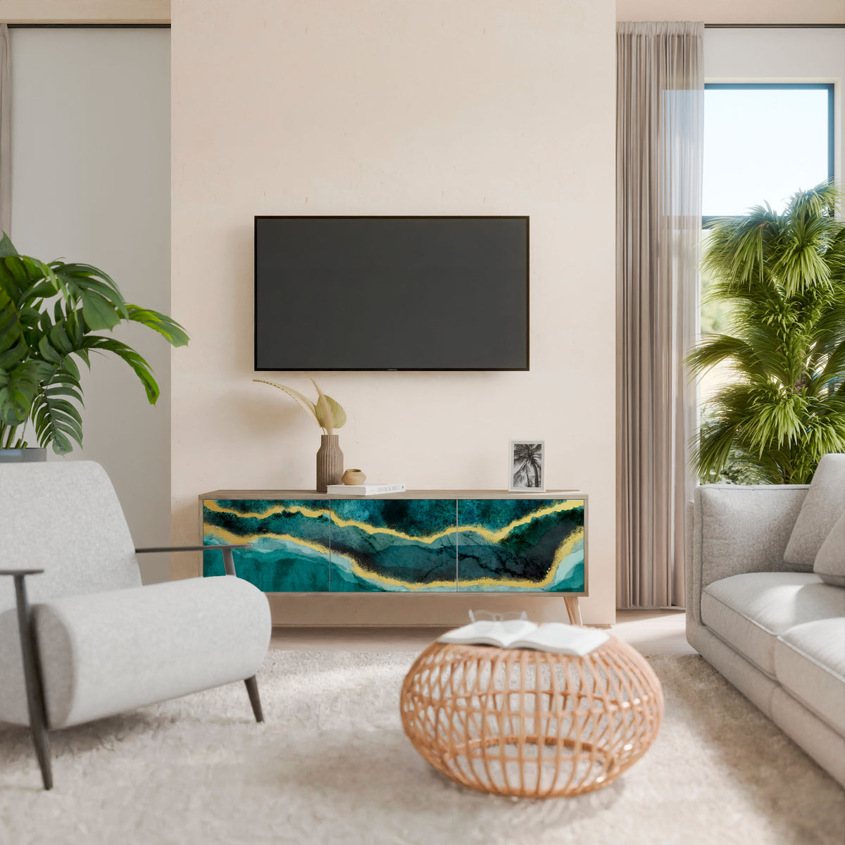 GOLDRUSH ODYSSEY 3-Door TV Cabinet