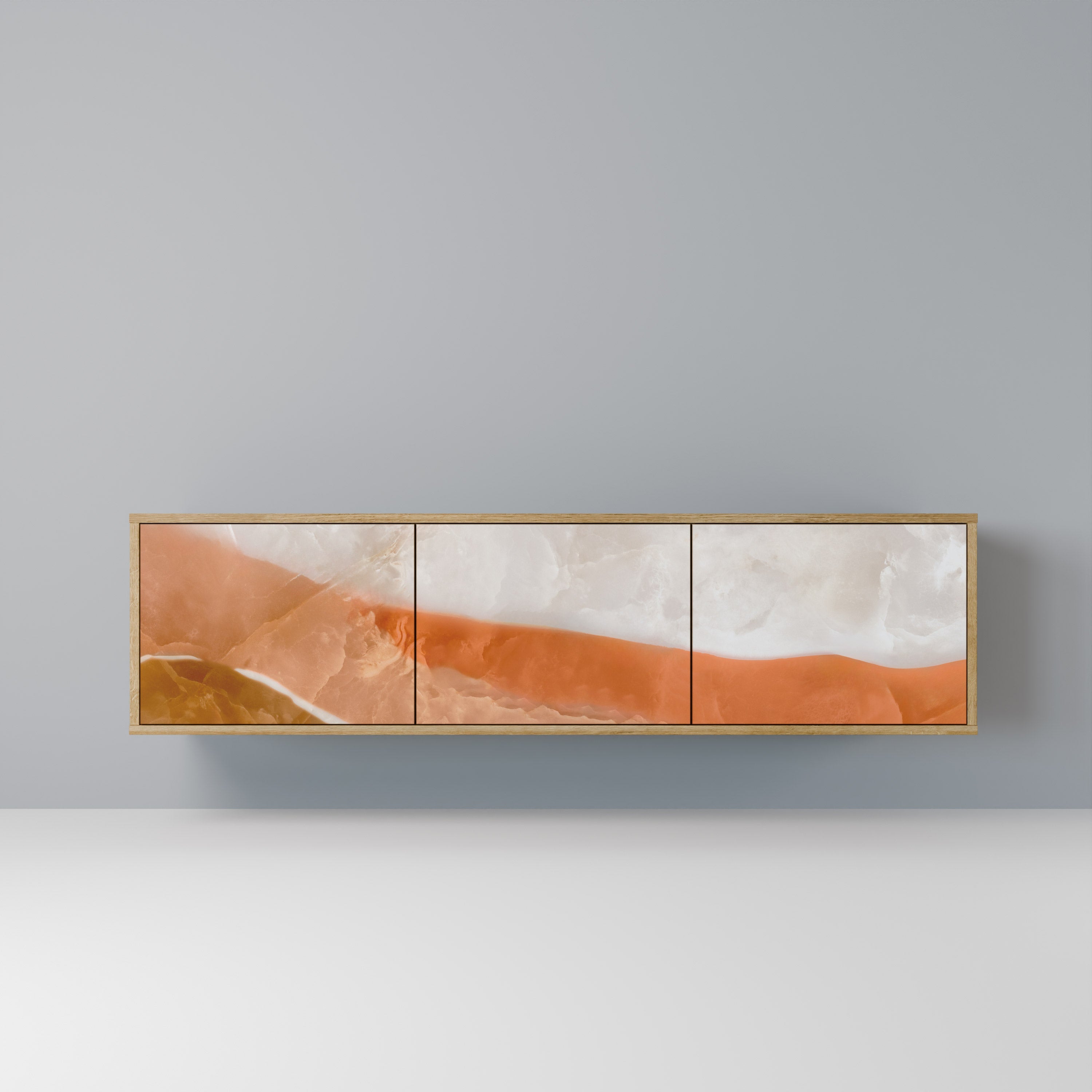 Meuble TV 3 portes SANDHILLS SPLENDOUR effet chêne