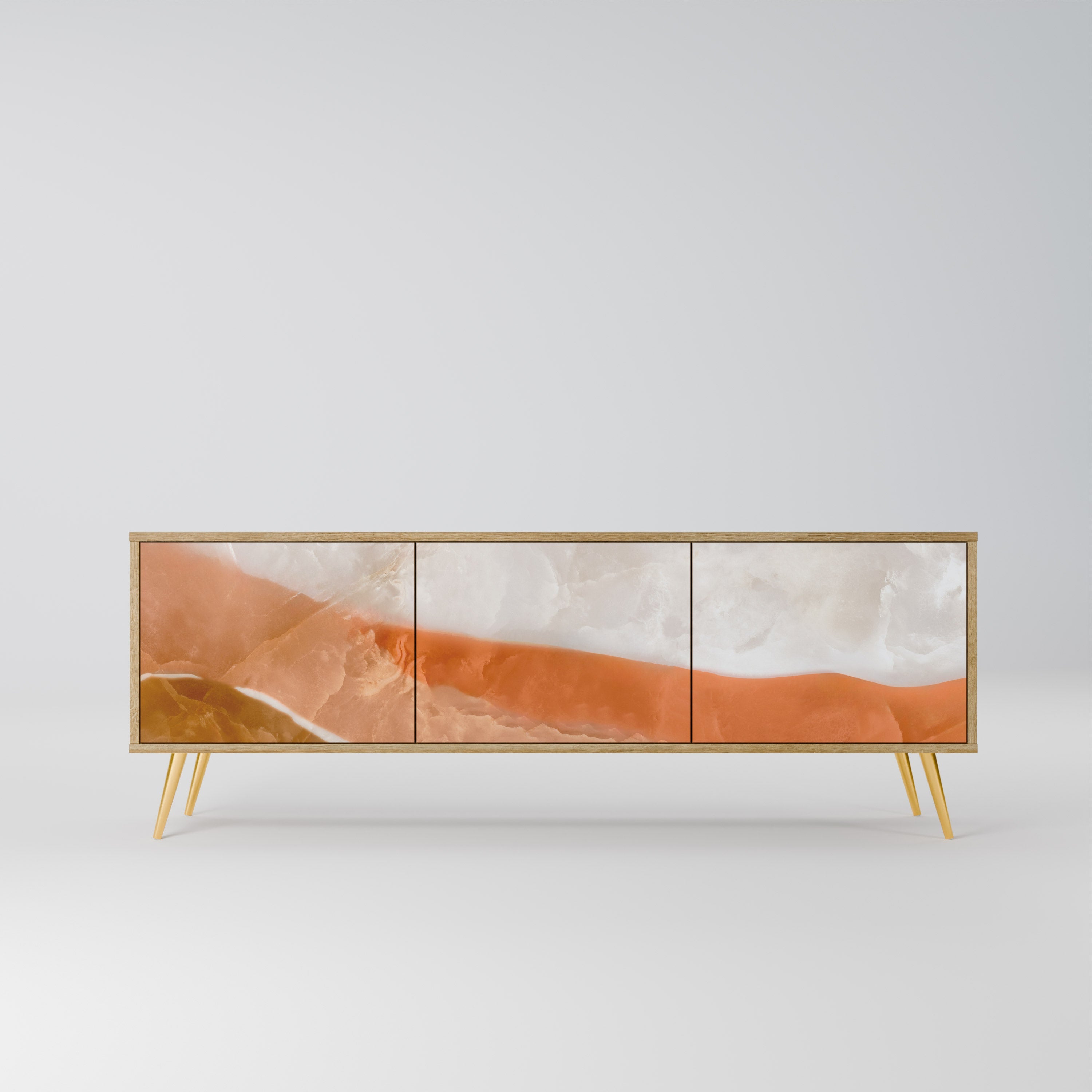 Meuble TV 3 portes SANDHILLS SPLENDOUR effet chêne