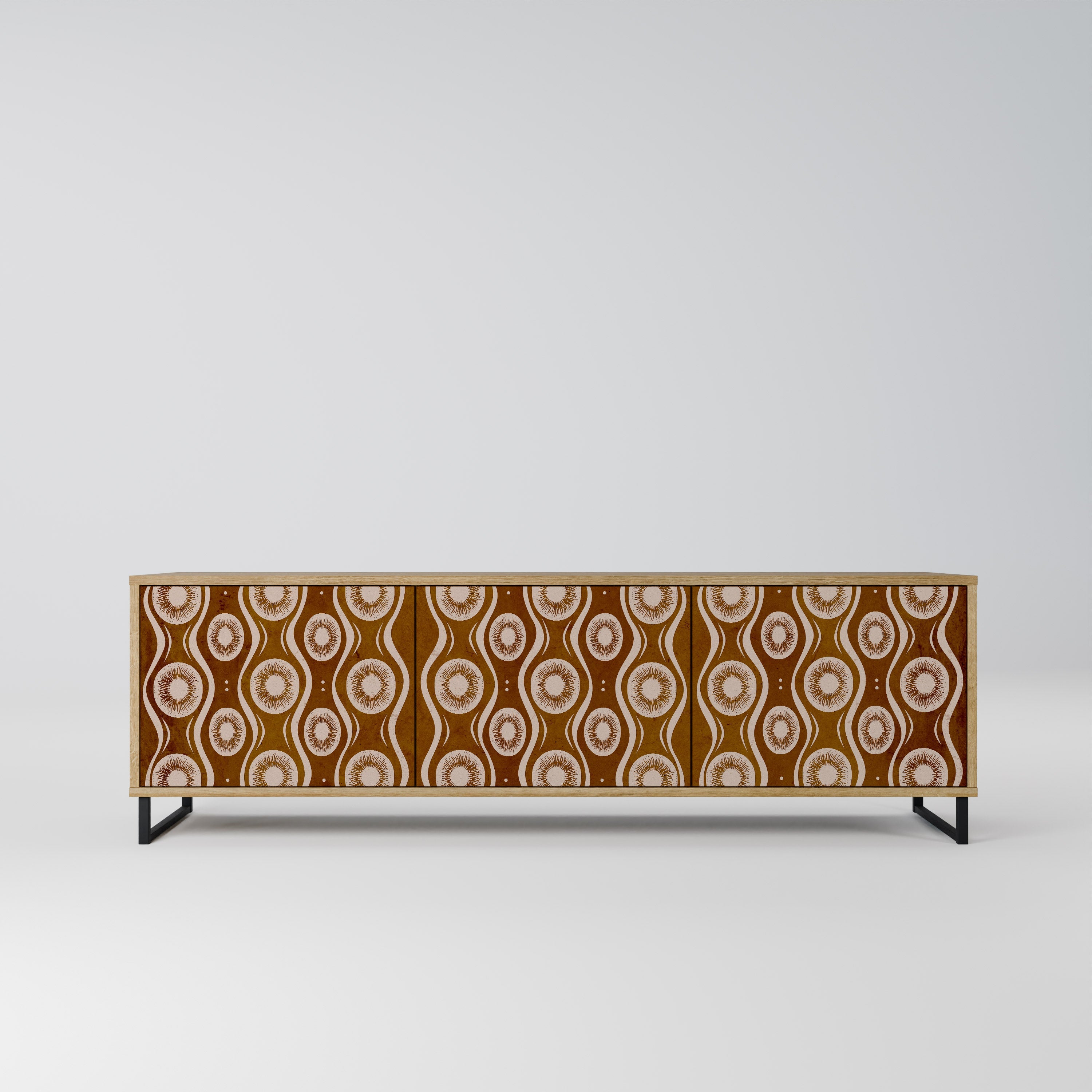 Meuble TV 3 portes BROWN EYES effet chêne