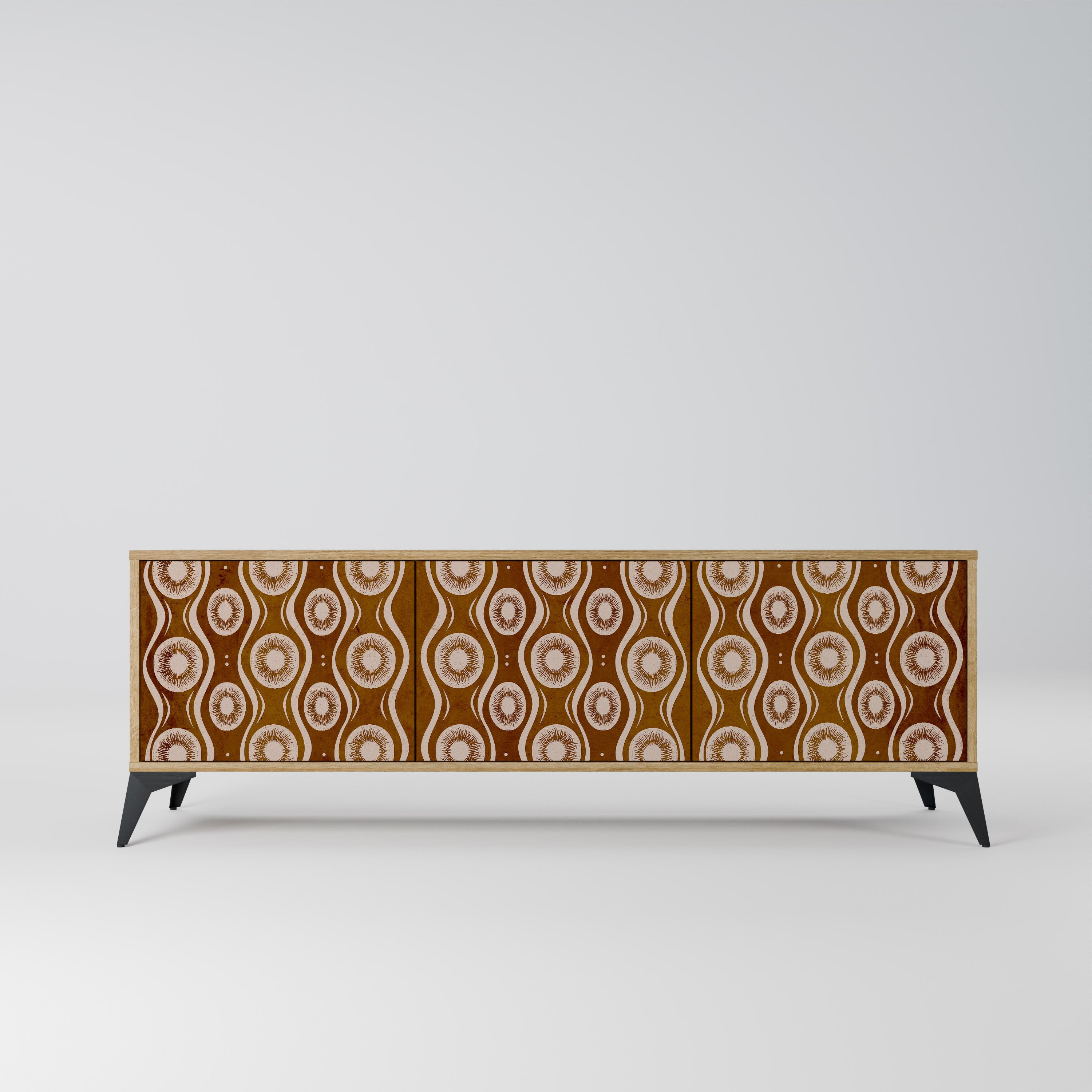 Meuble TV 3 portes BROWN EYES effet chêne