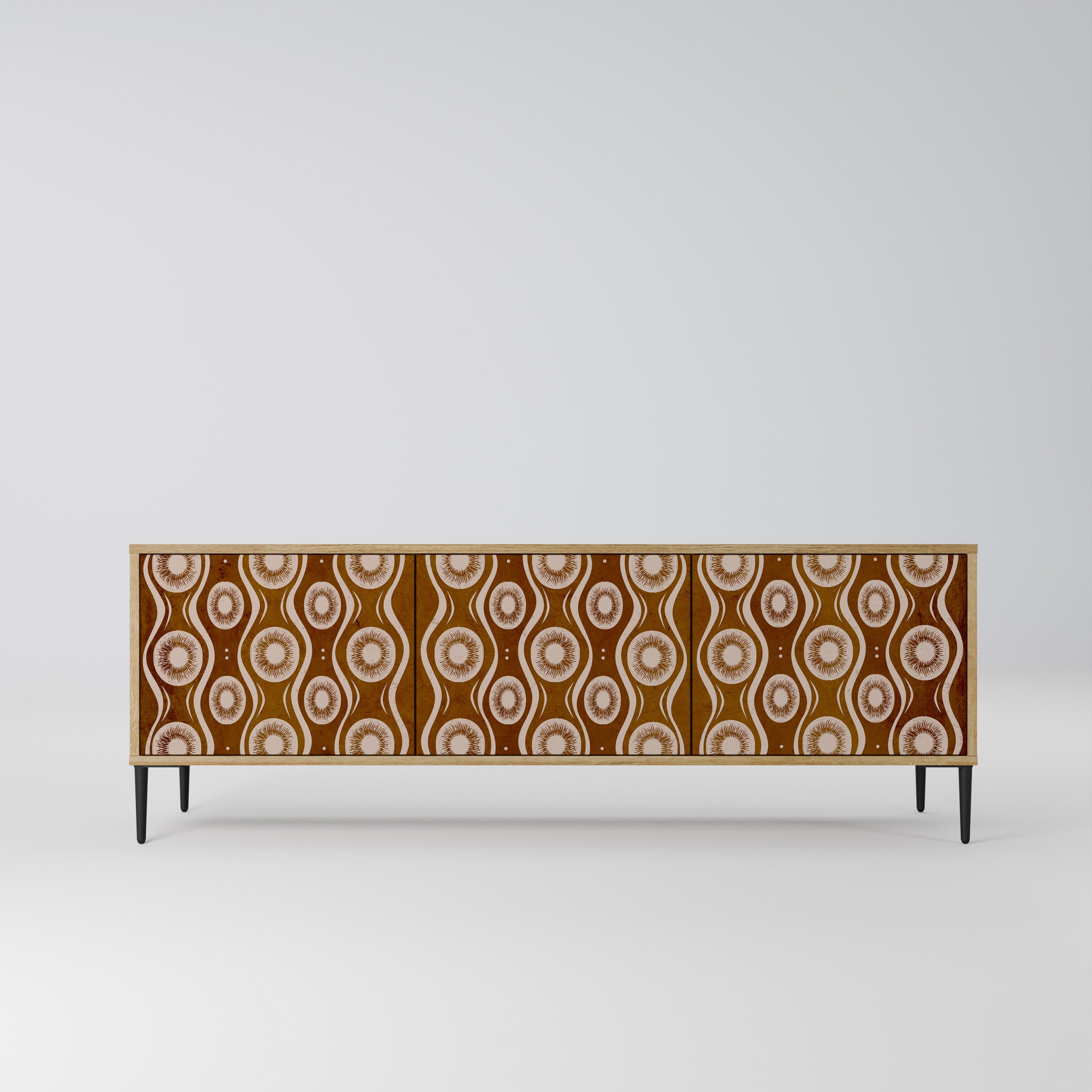 Meuble TV 3 portes BROWN EYES effet chêne