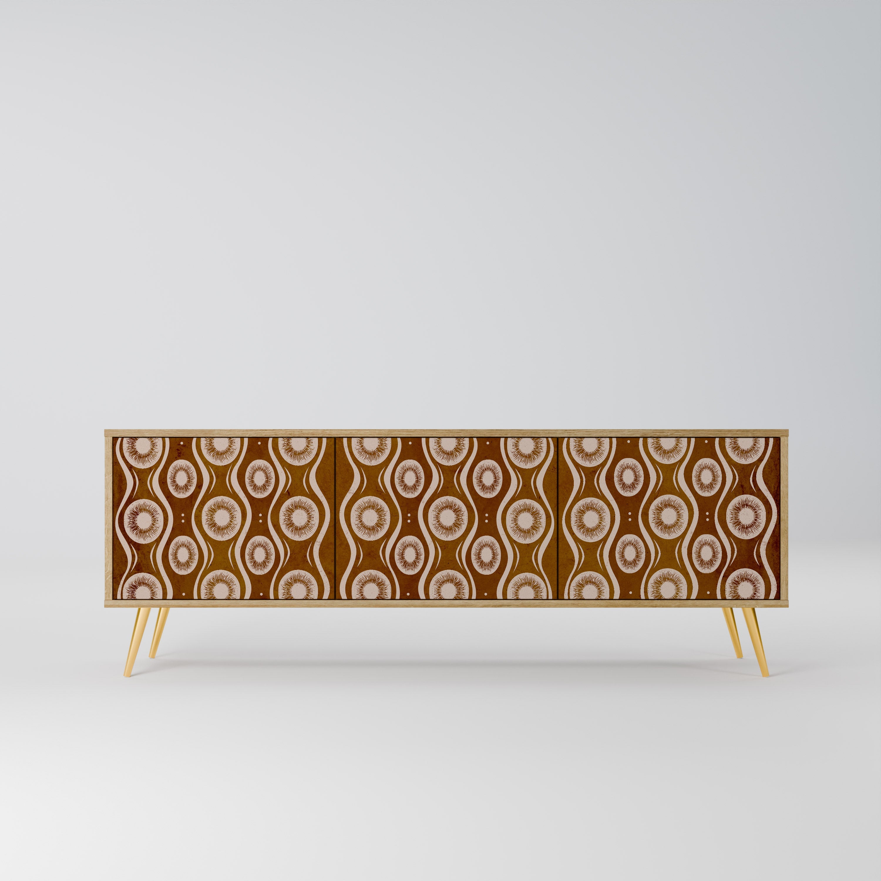 Meuble TV 3 portes BROWN EYES effet chêne