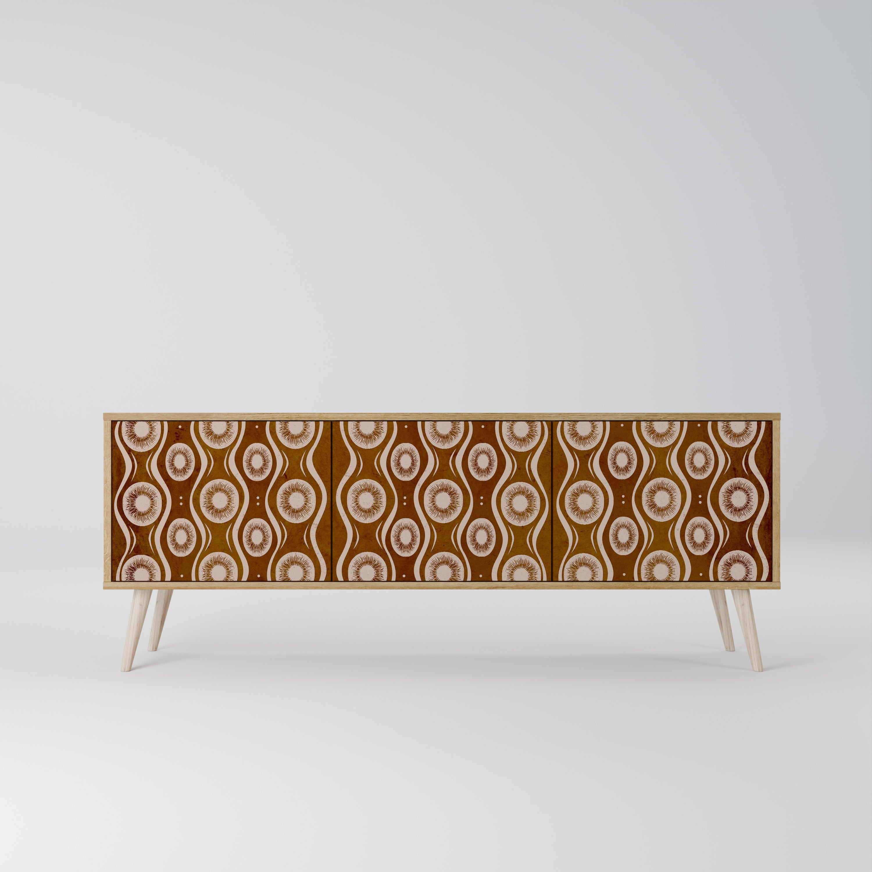 Meuble TV 3 portes BROWN EYES effet chêne