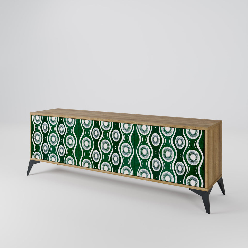 Meuble TV 3 portes GREEN EYES effet chêne
