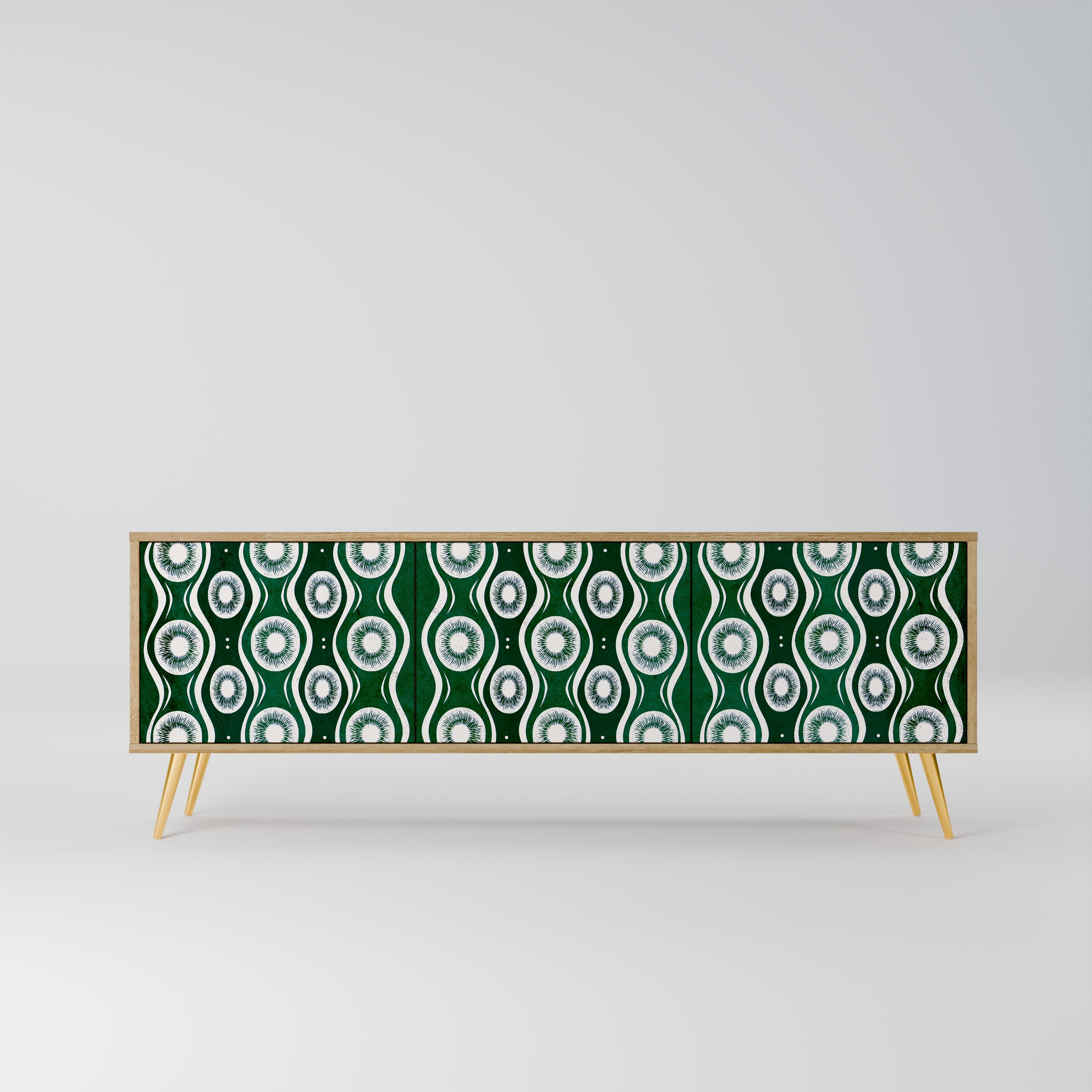 Meuble TV 3 portes GREEN EYES effet chêne