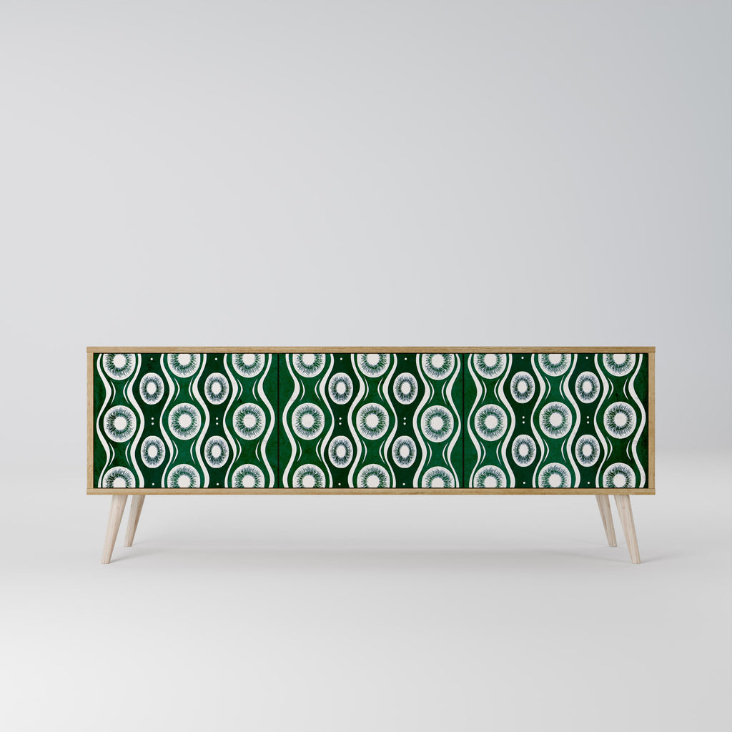 Meuble TV 3 portes GREEN EYES effet chêne