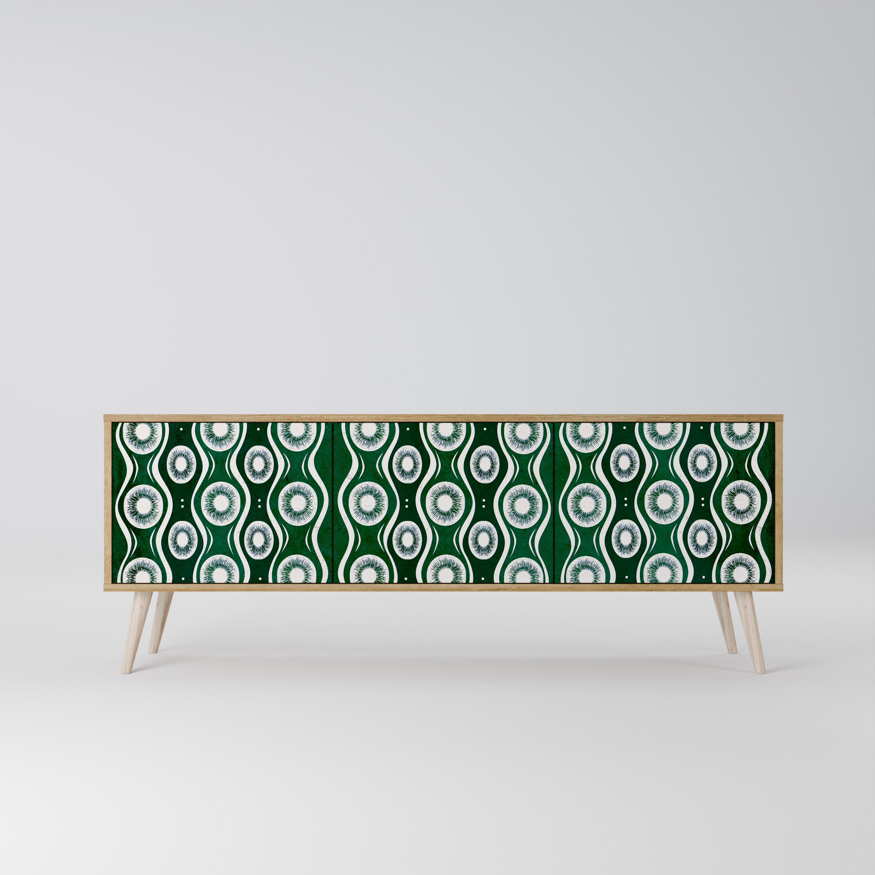 Meuble TV 3 portes GREEN EYES effet chêne