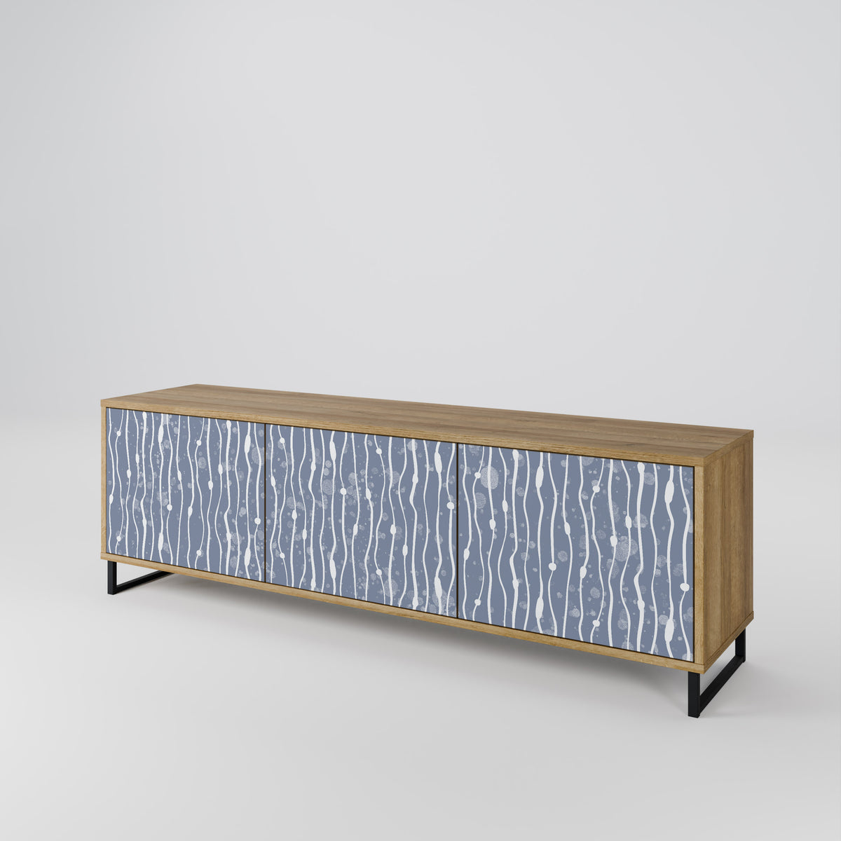 GRAPHITE RAIN 3-Door TV Cabinet