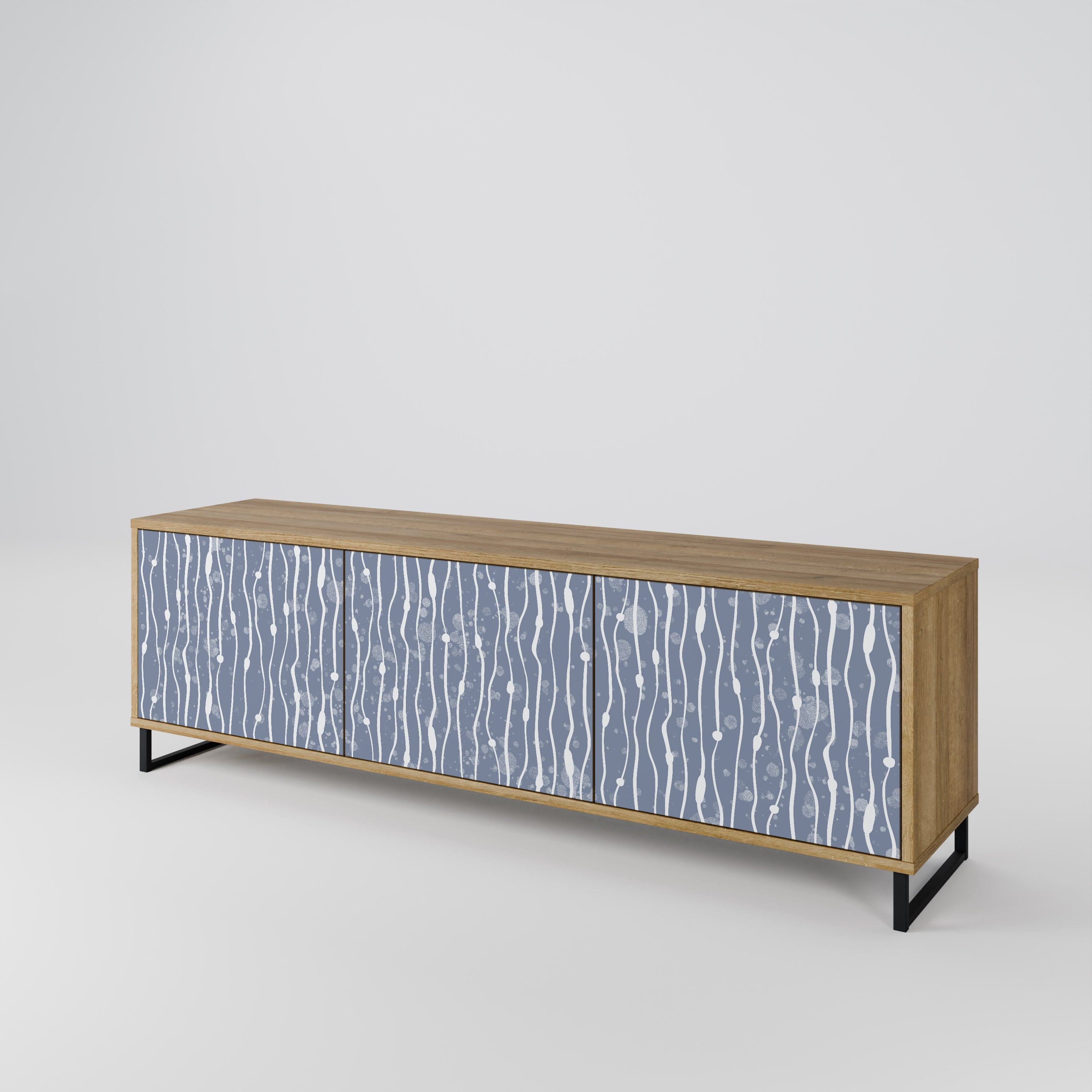 GRAPHITE RAIN 3-Door TV Cabinet