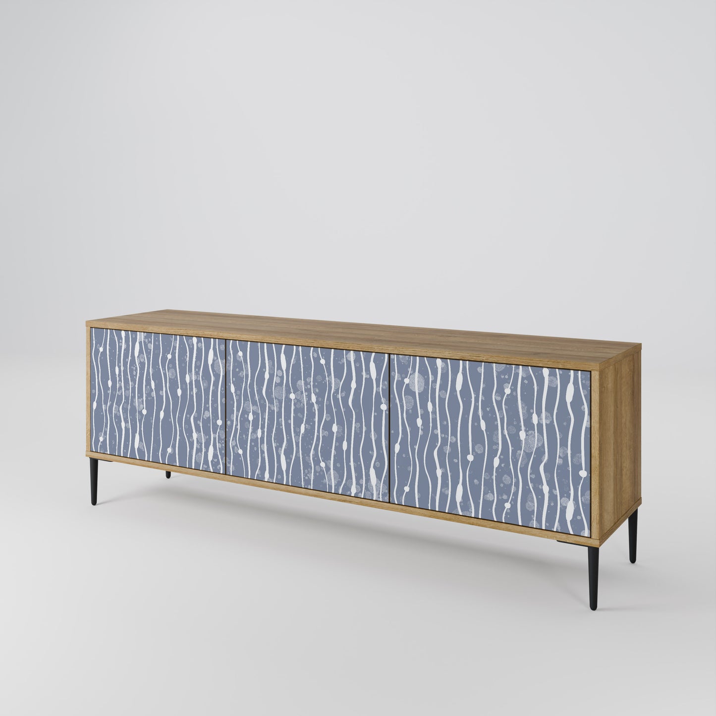 GRAPHITE RAIN 3-Door TV Cabinet