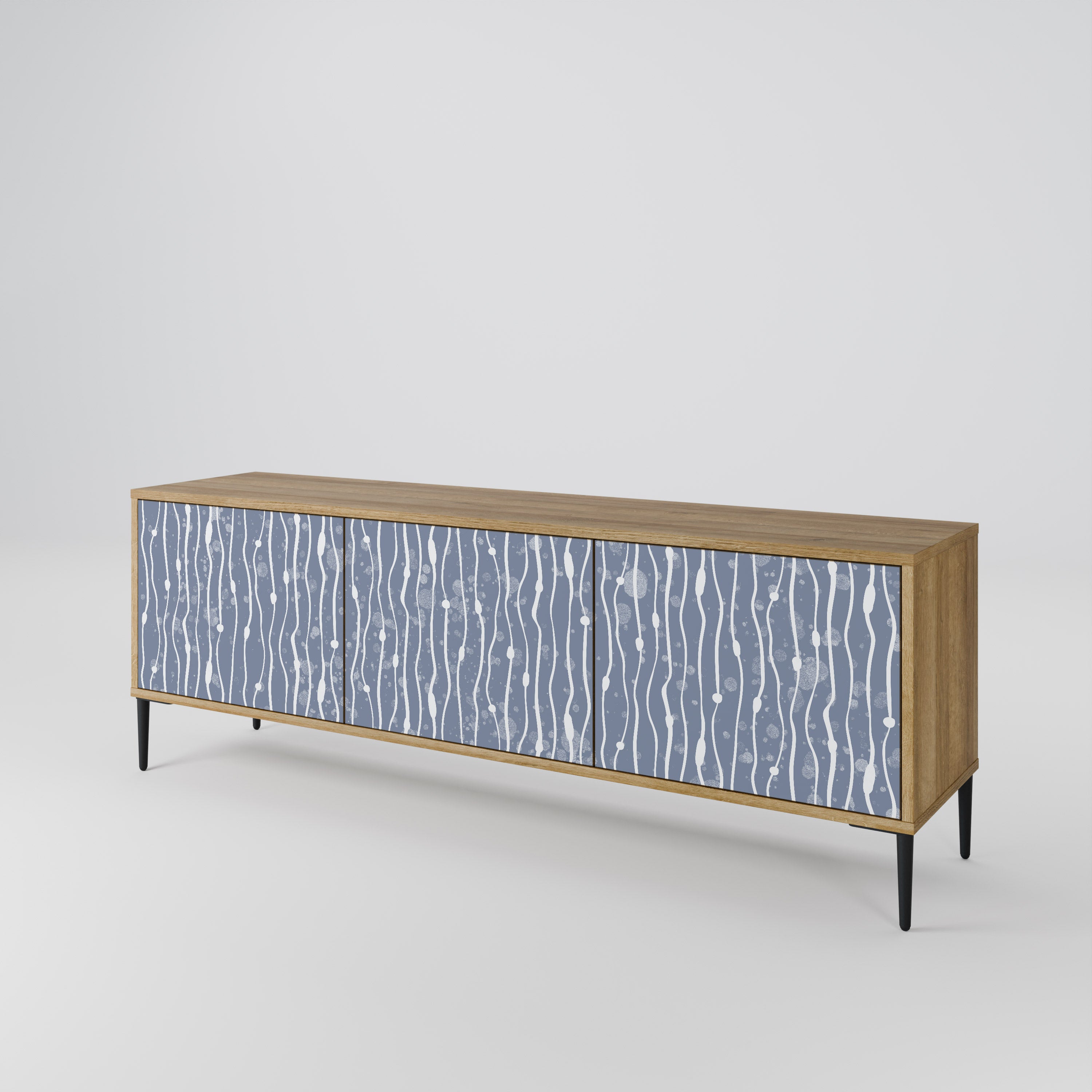 GRAPHITE RAIN 3-Door TV Cabinet