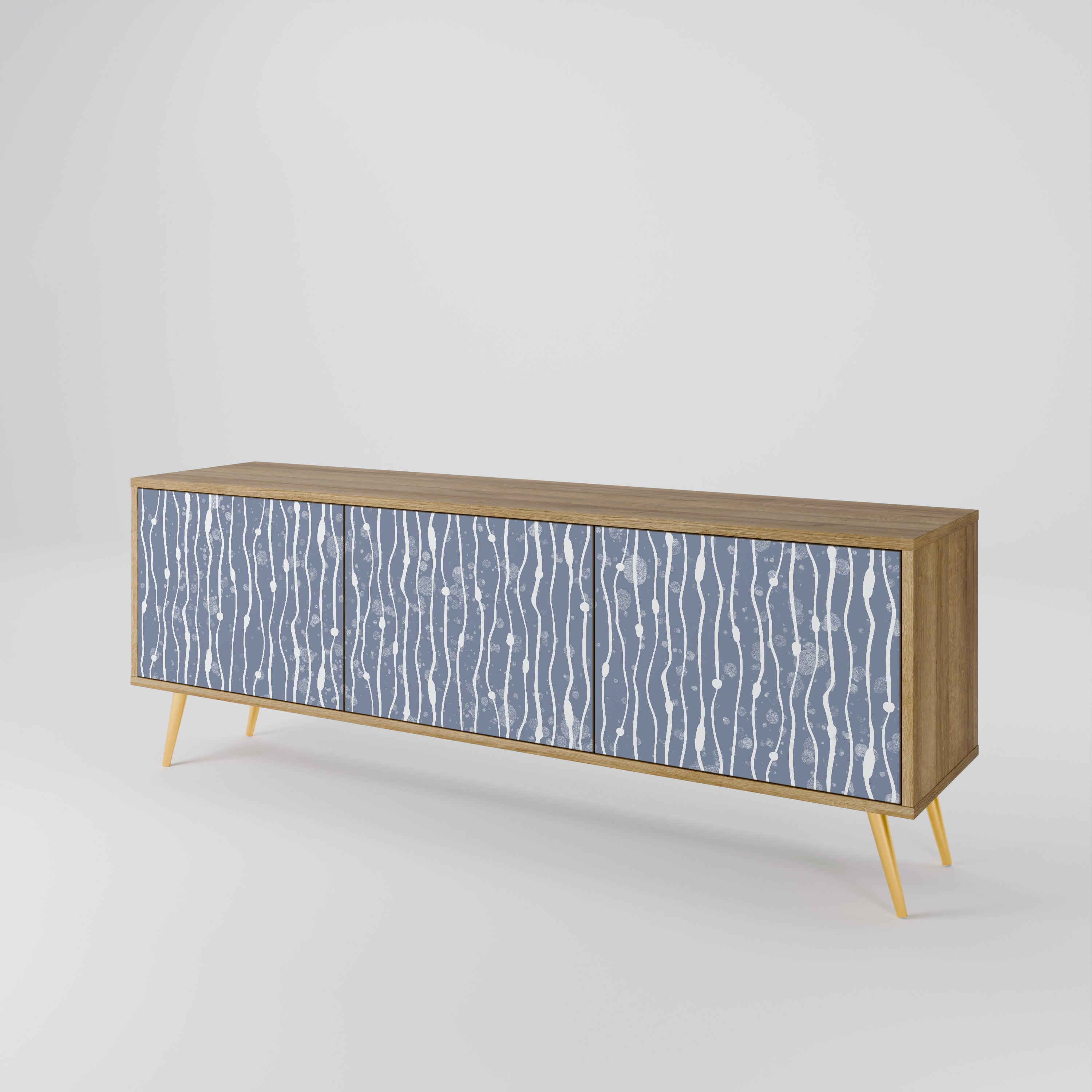 GRAPHITE RAIN 3-Door TV Cabinet