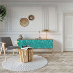 TURQUOISE RAIN 3-Door TV Cabinet