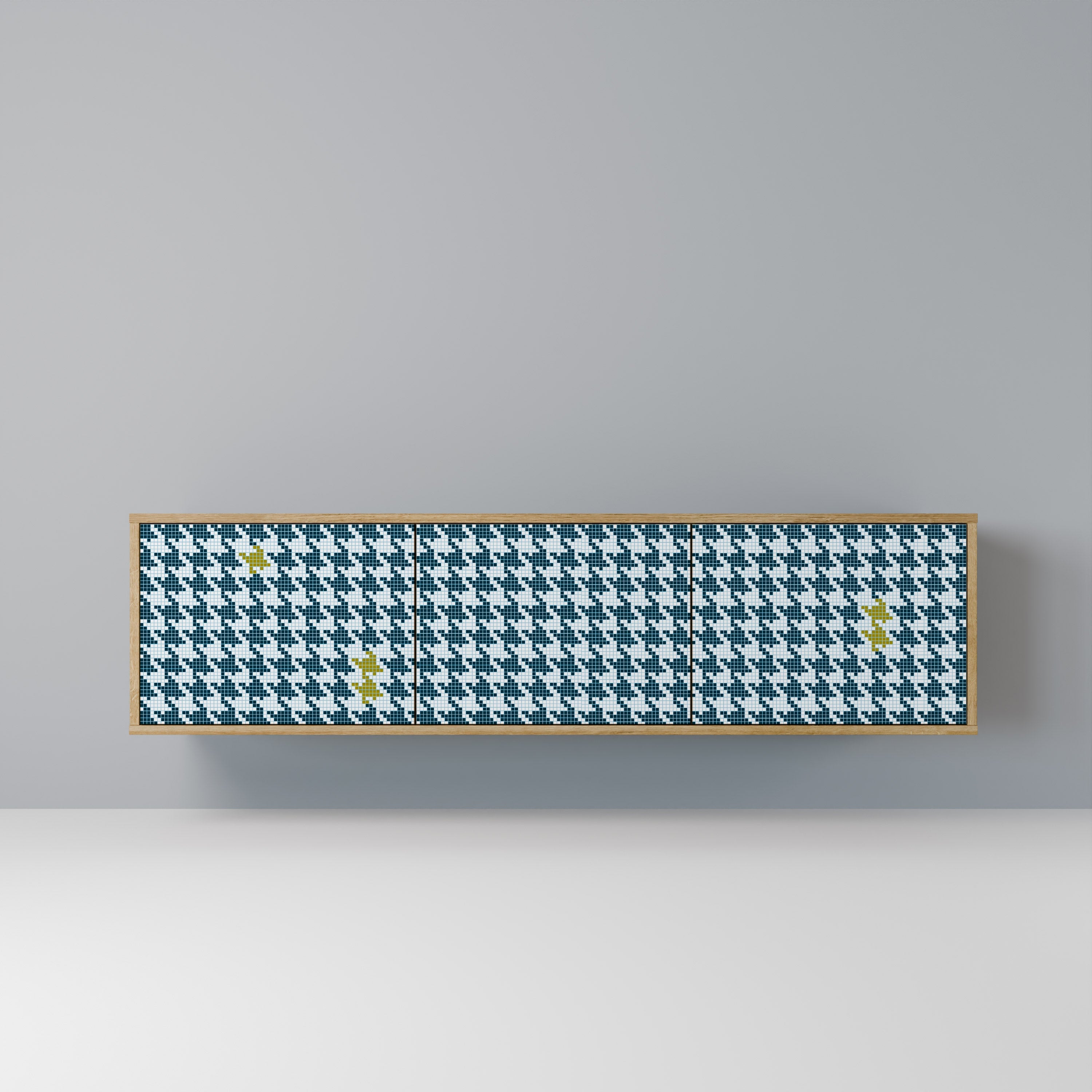 Meuble TV 3 portes HORS CONTEXTE effet chêne